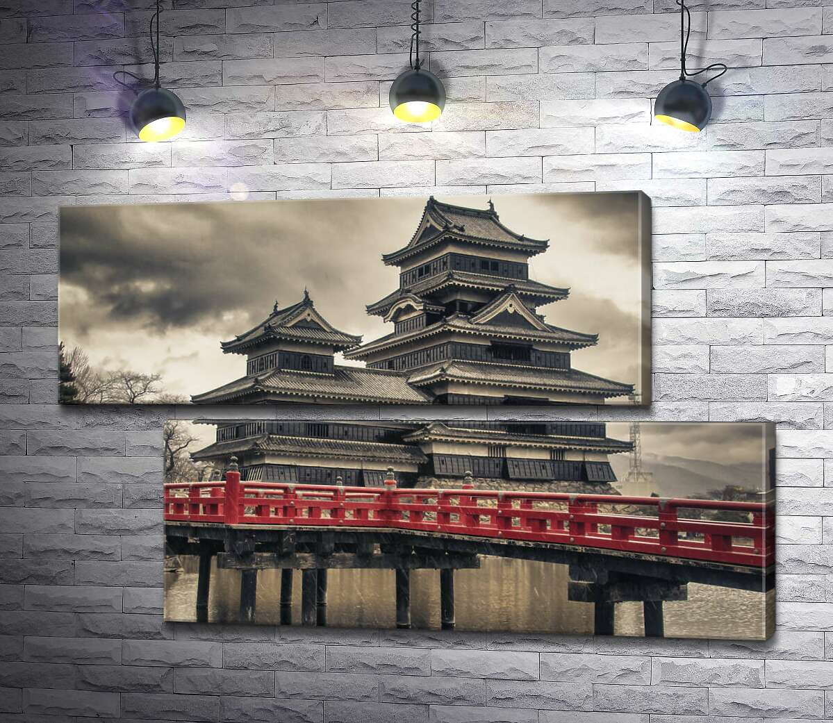 модульная картина Дорога к японскому замку ворона – Мацумото (Matsumoto) (Модуль №8)