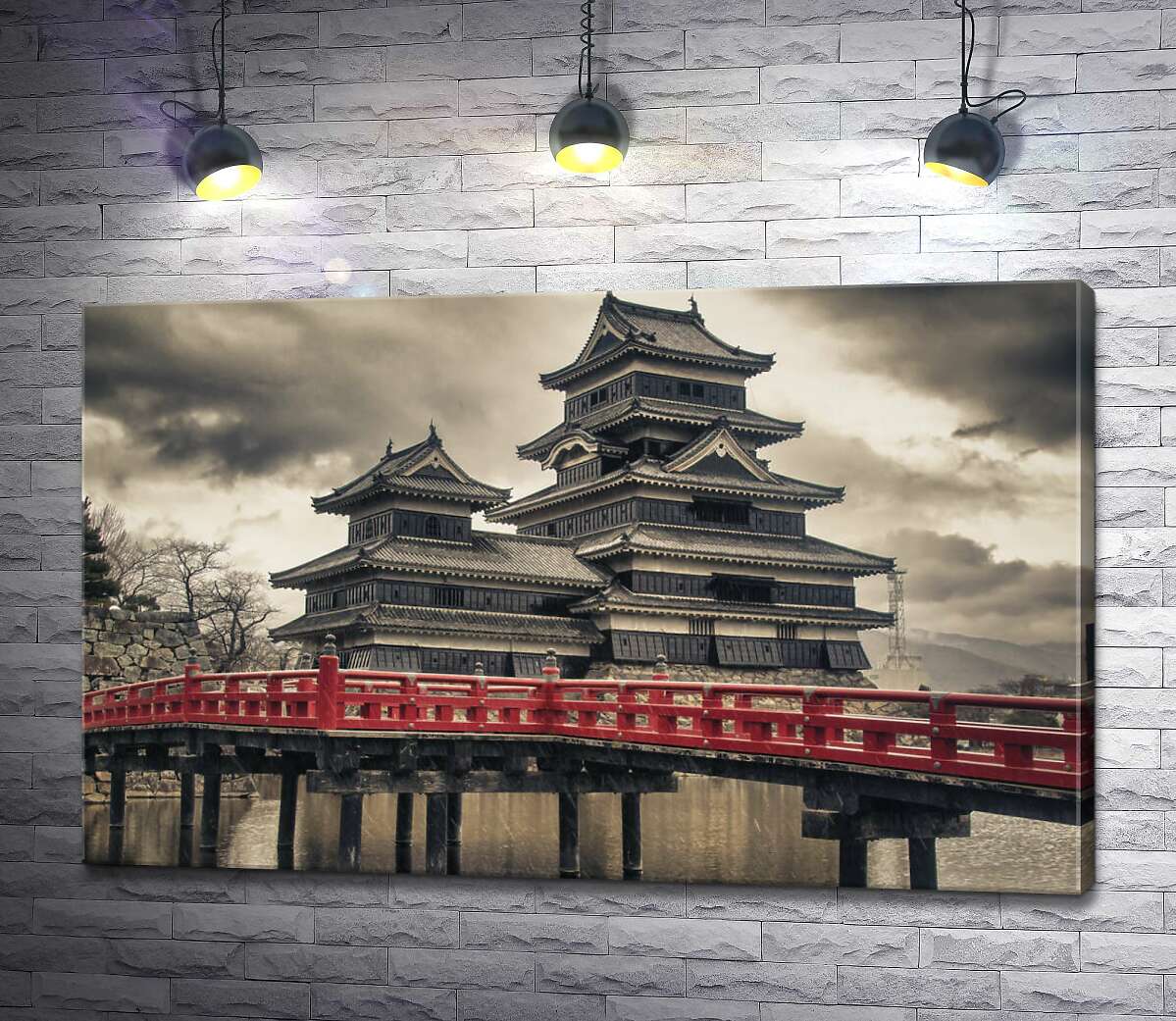 картина Дорога до японського замку ворона - Мацумото (Matsumoto)