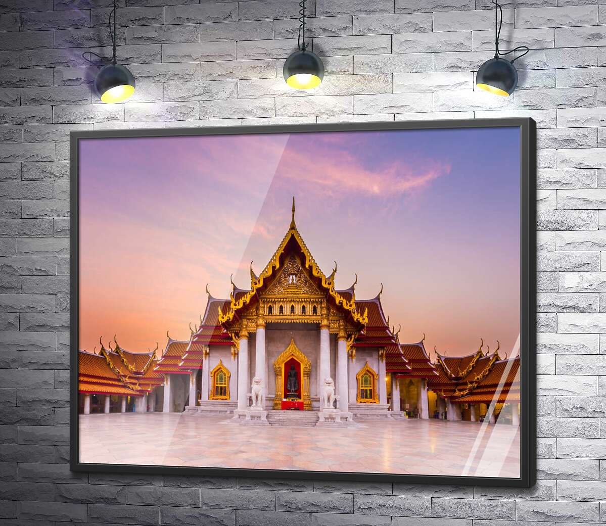 постер Довершение тайской архитектуры – буддийский храм Ват Бенчамабопхит (Wat Benchamabophit)