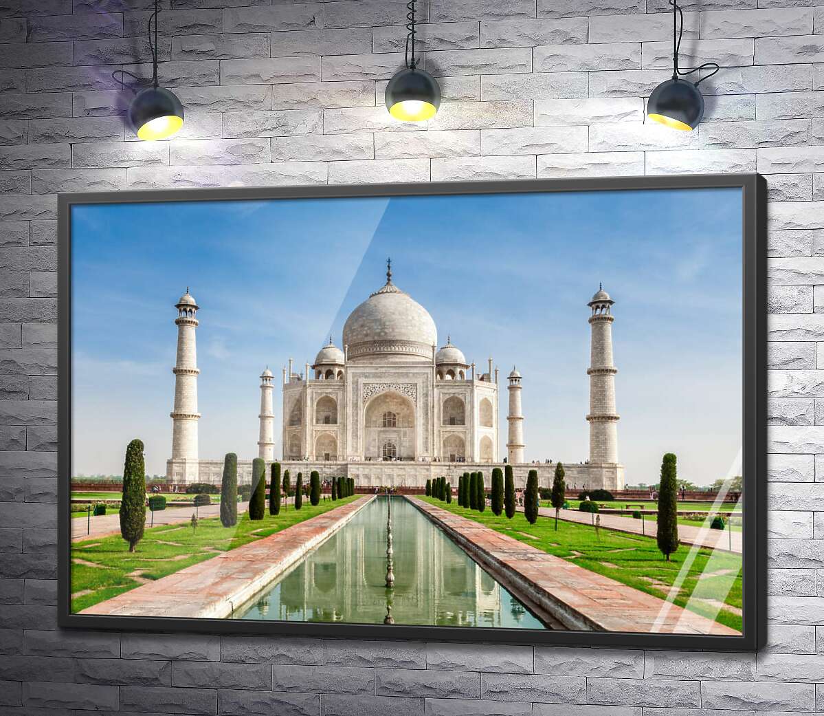 постер Білосніжна перлина індійської культури мавзолей Тадж Махал (Taj Mahal)