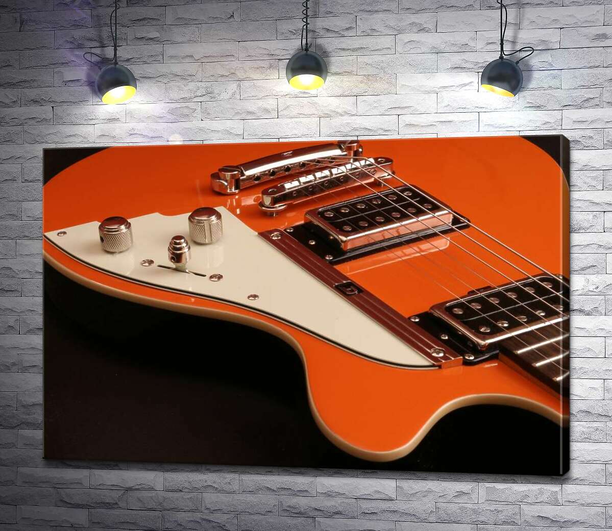 картина Руда барва електричної гітари