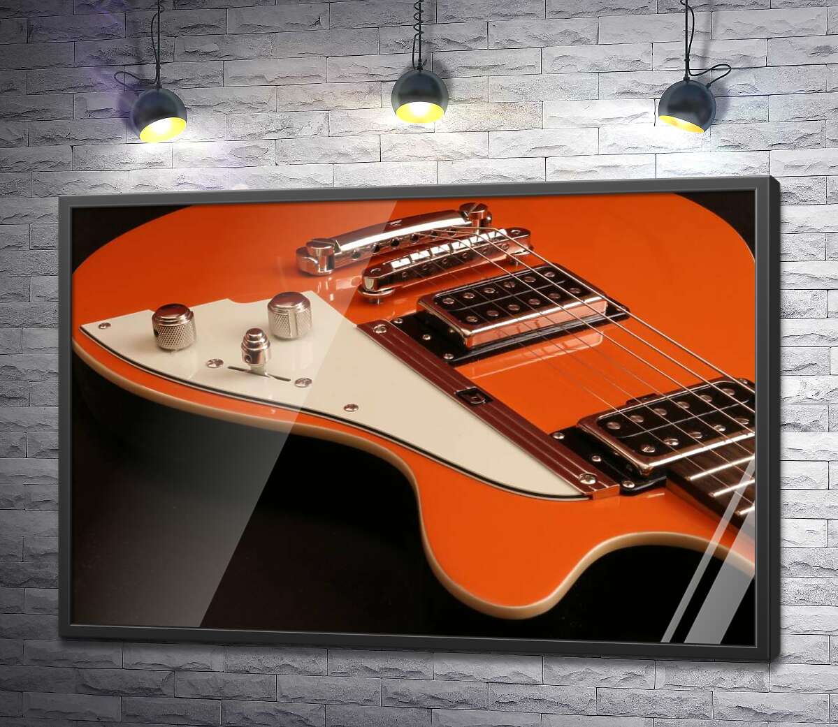 постер Рыжий цвет электрической гитары
