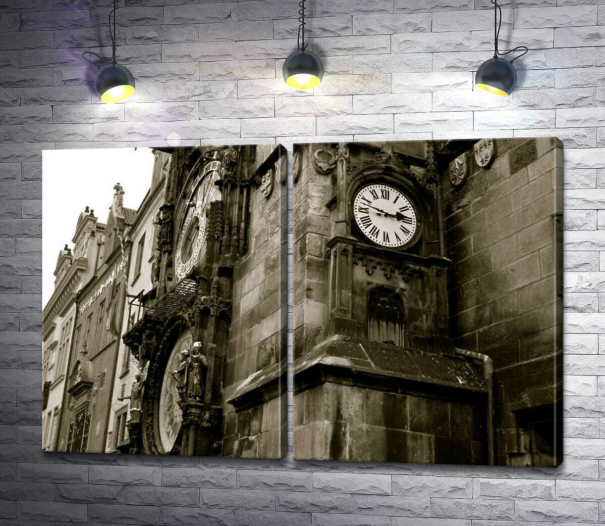 модульная картина Старые уличные часы не спеша считают время