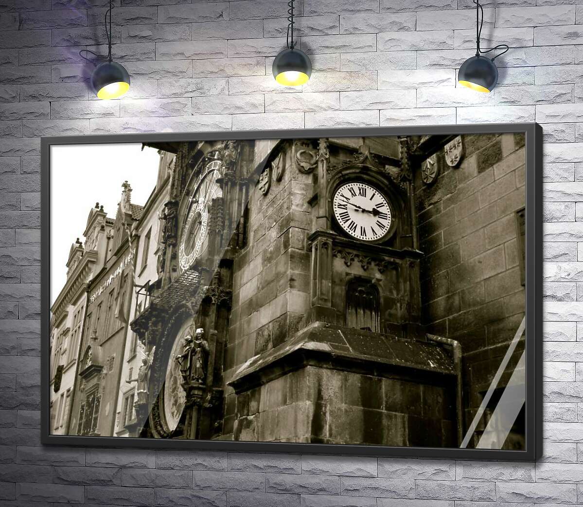 постер Старий вуличний годинник неспішно рахує час