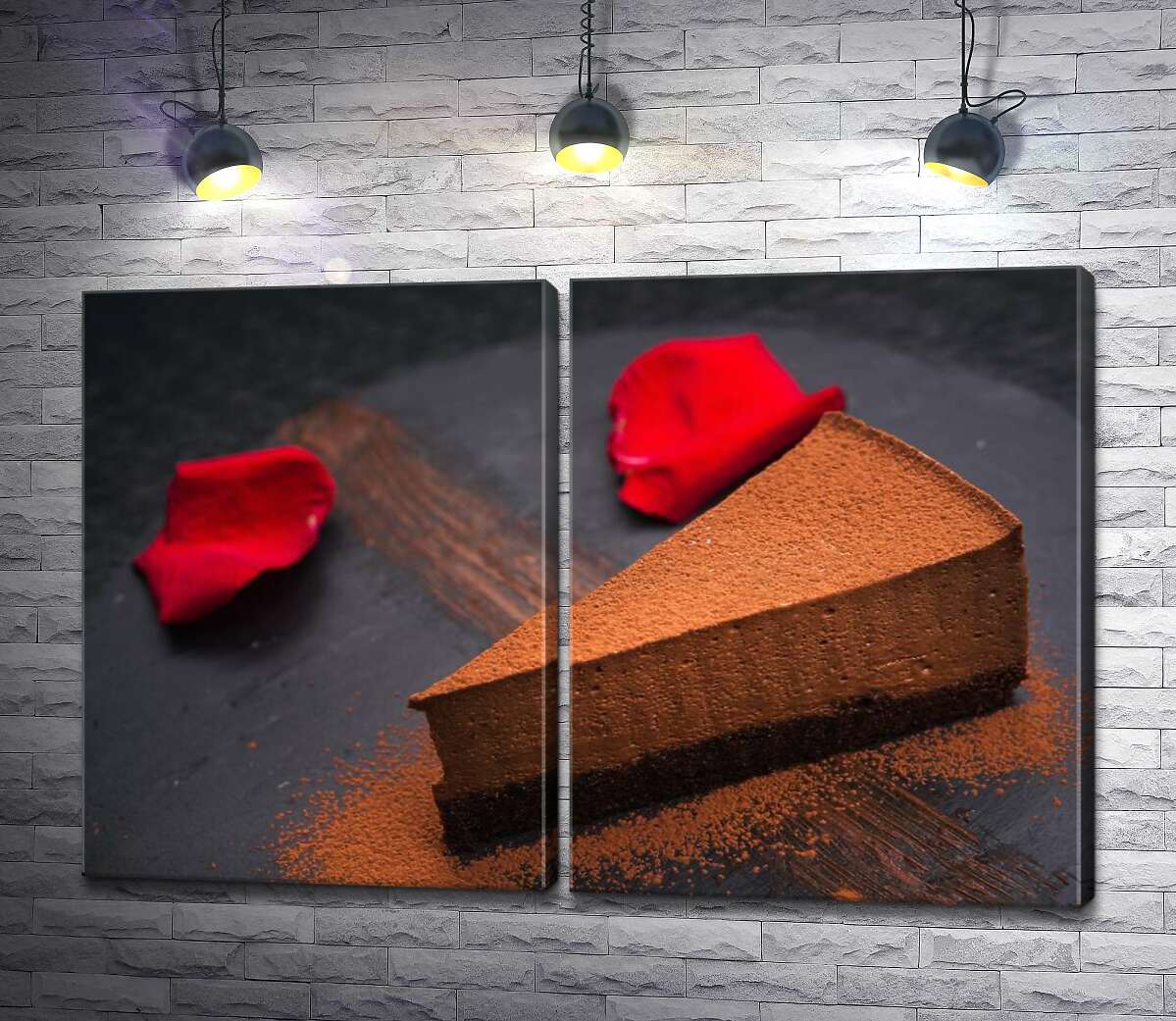 модульная картина Трюфельный торт с воздушным муссовым слоем