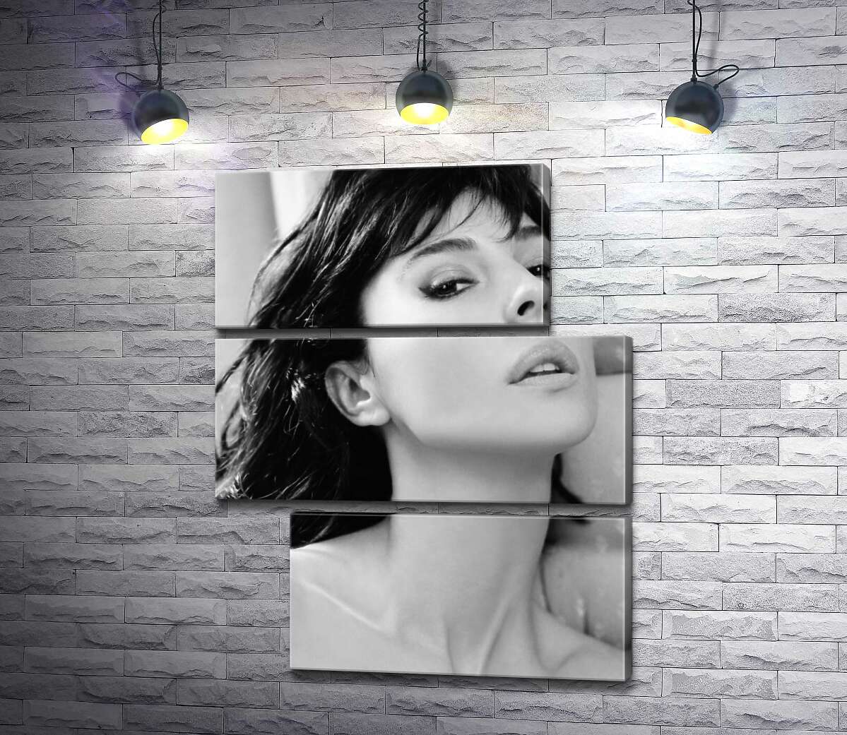 модульна картина Відвертий погляд Моніки Беллуччі (Monica Bellucci) (Модуль №16)
