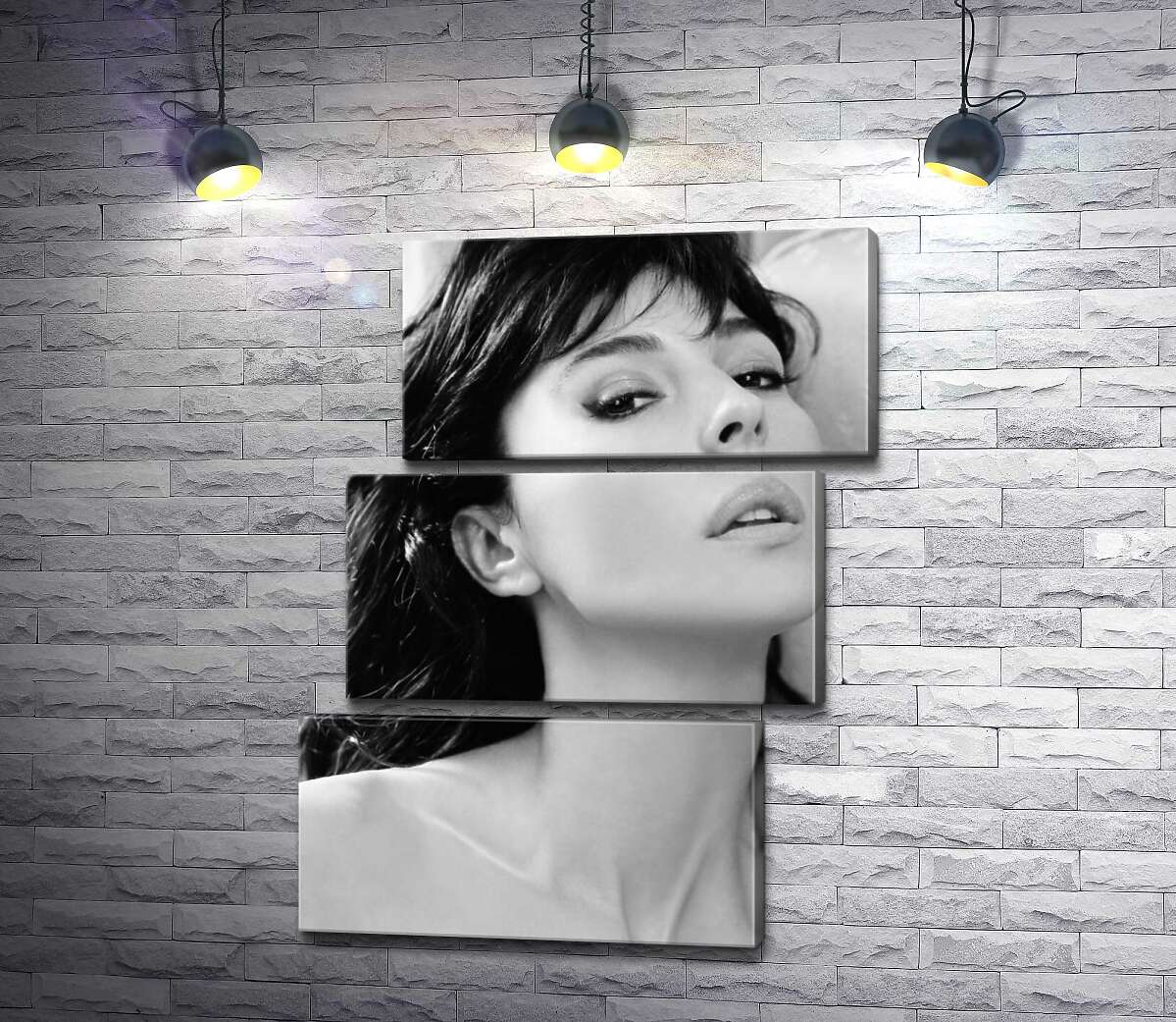 модульная картина Откровенный взгляд Моники Беллуччи (Monica Bellucci) (Модуль №17)