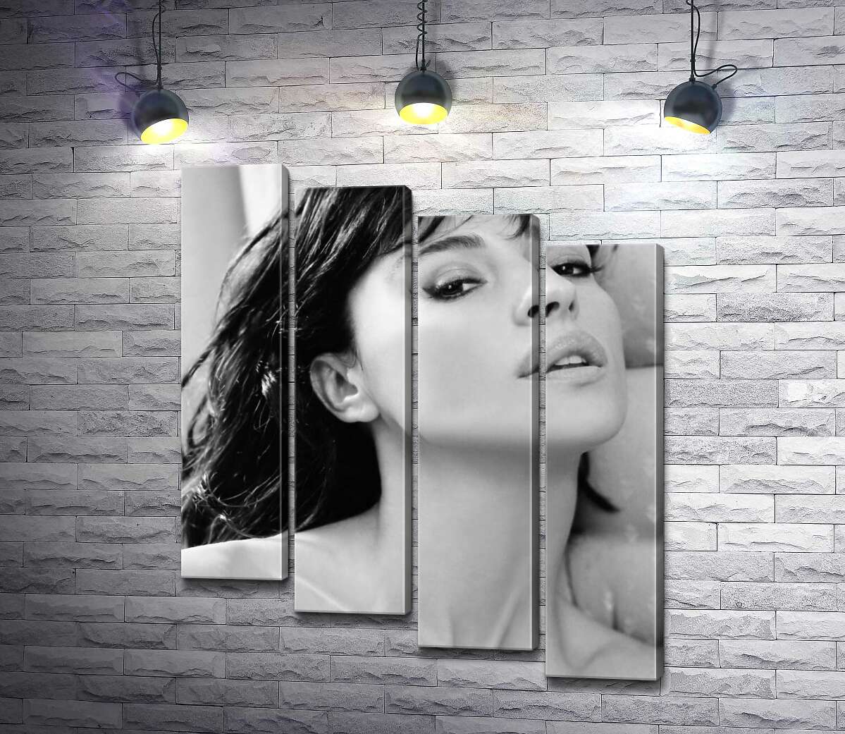 модульна картина Відвертий погляд Моніки Беллуччі (Monica Bellucci) (Модуль №19)
