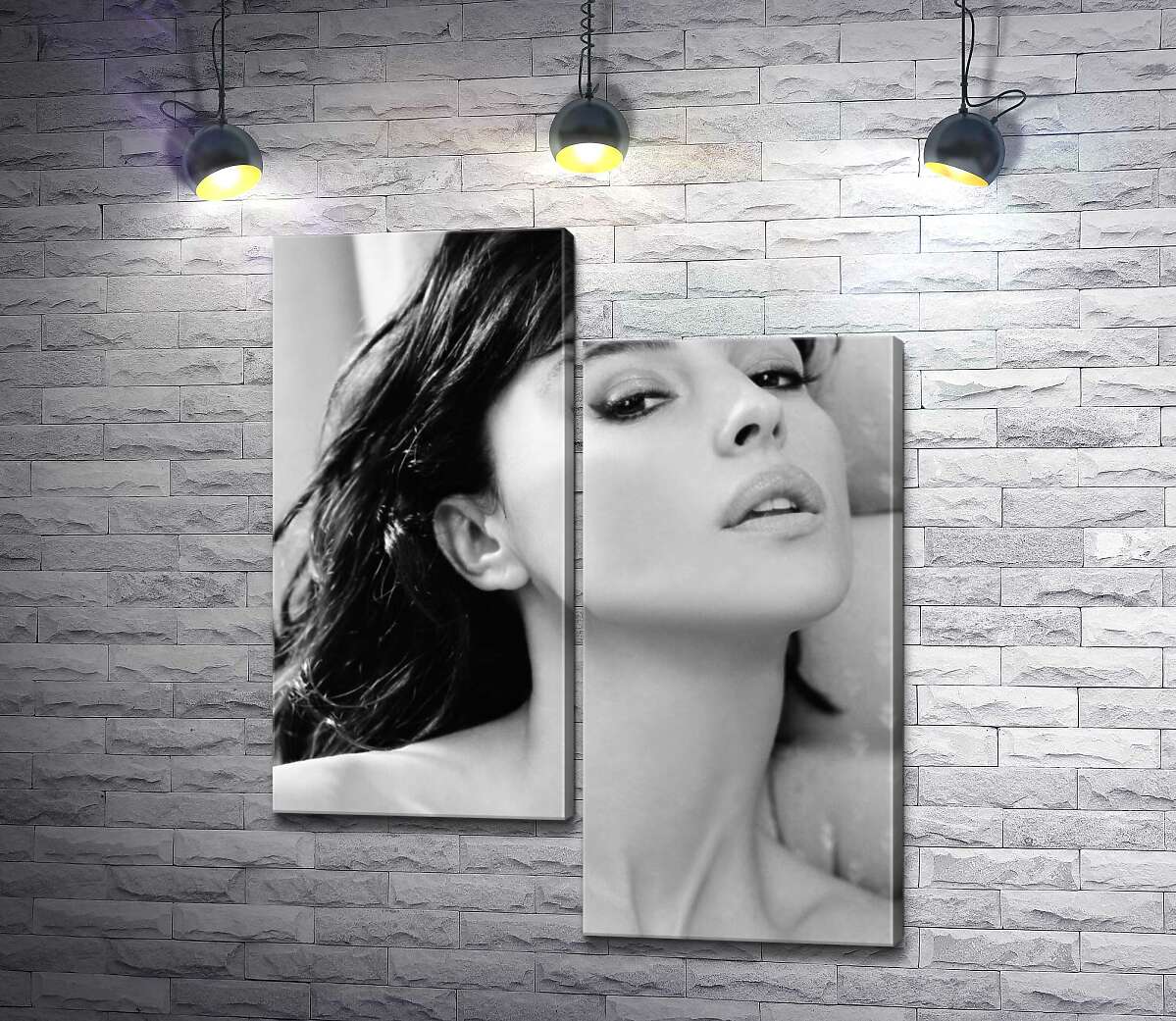 модульна картина Відвертий погляд Моніки Беллуччі (Monica Bellucci) (Модуль №9)