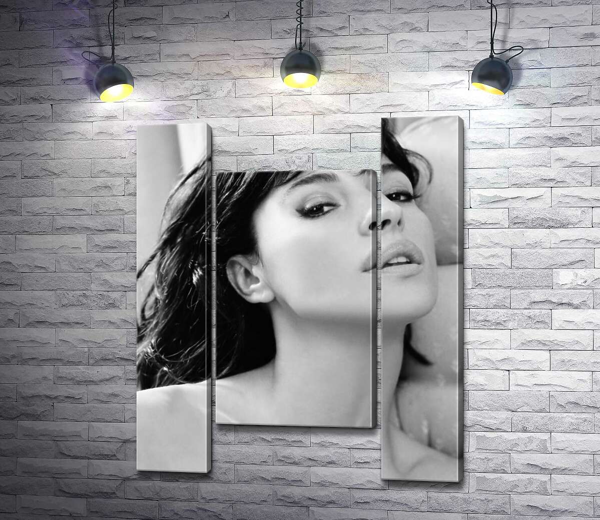 модульна картина Відвертий погляд Моніки Беллуччі (Monica Bellucci) (Модуль №11)