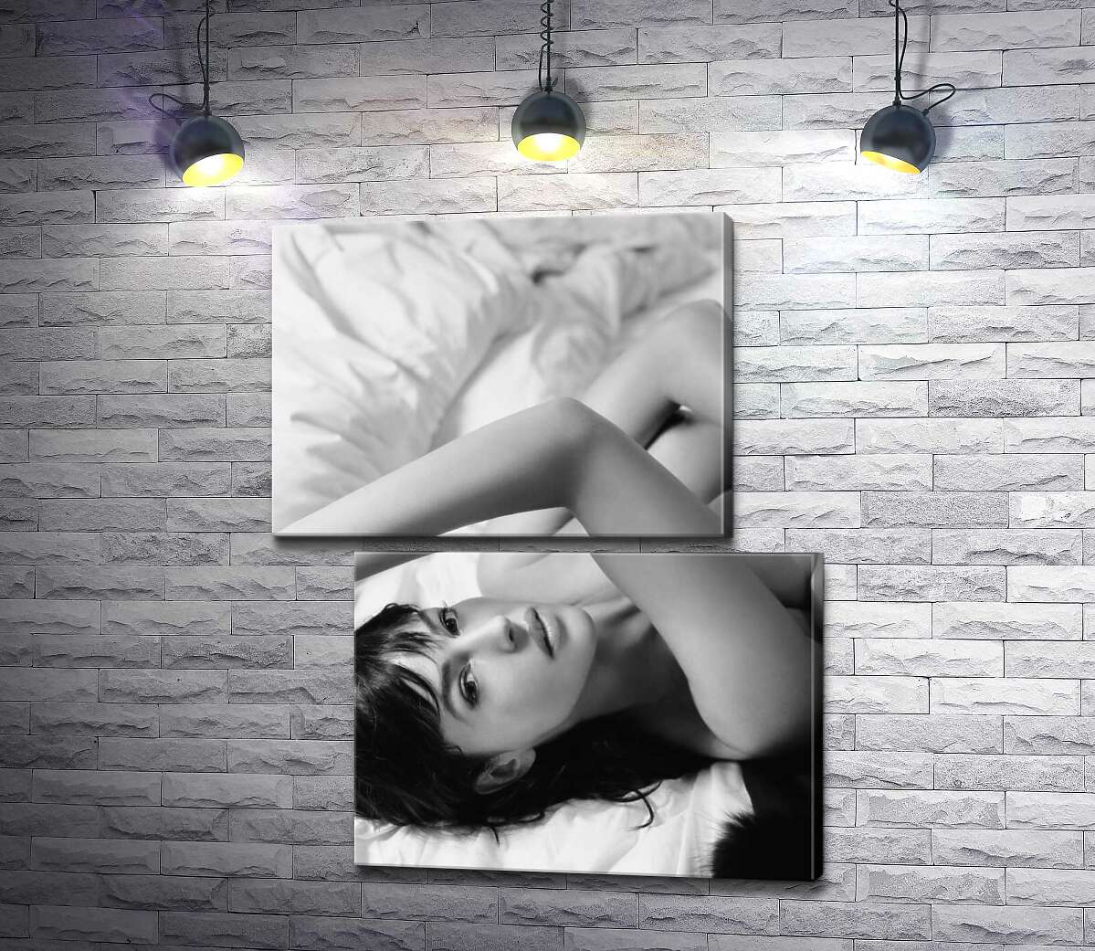 модульная картина Привлекательная актриса Моника Беллуччи (Monica Bellucci) на эротическом фото (Модуль №8)