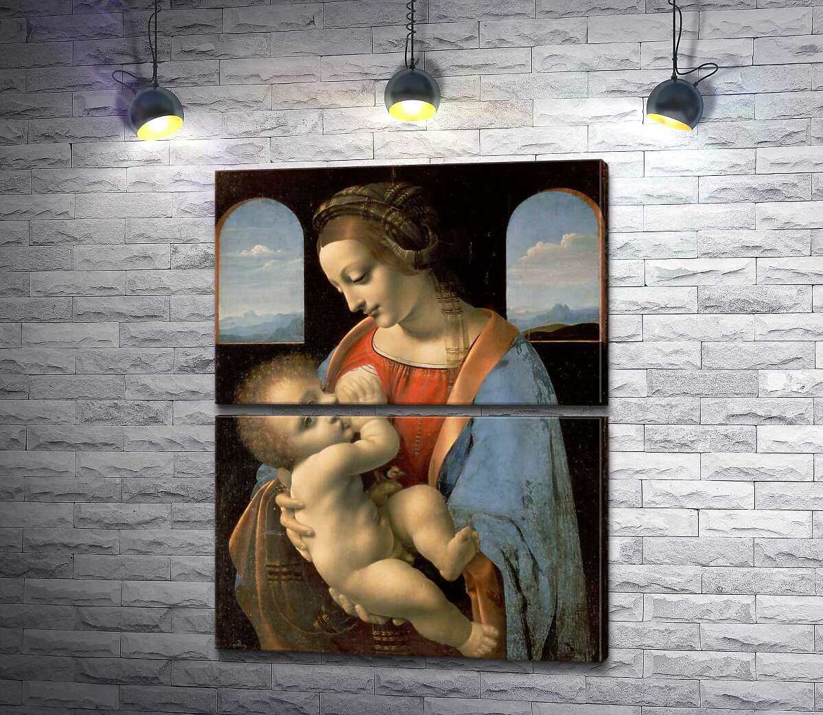 модульная картина Мадонна Литта (Madonna Litta) (Модуль №7) – Леонардо да Винчи (Leonardo da Vinci)