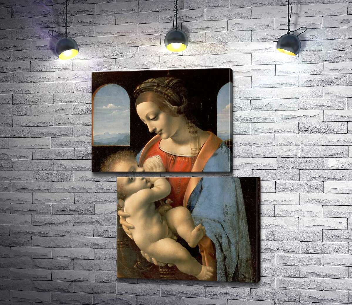 модульная картина Мадонна Литта (Madonna Litta) (Модуль №8) – Леонардо да Винчи (Leonardo da Vinci)