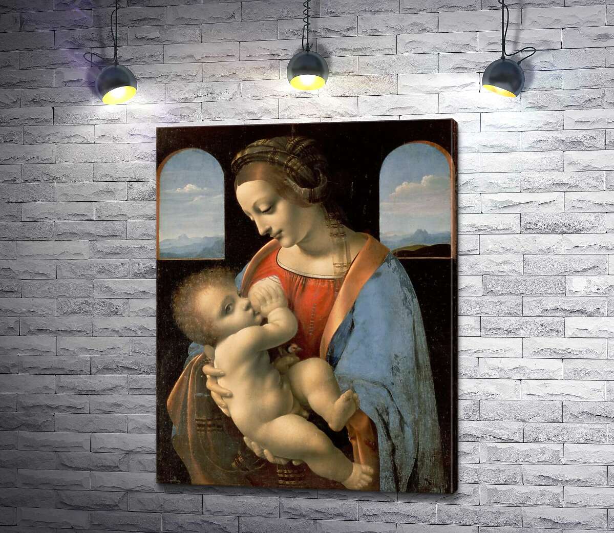 картина Мадонна Літта (Madonna Litta) - Леонардо да Вінчі (Leonardo da Vinci)