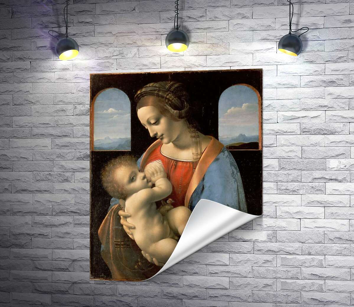 печать Мадонна Литта (Madonna Litta) – Леонардо да Винчи (Leonardo da Vinci)