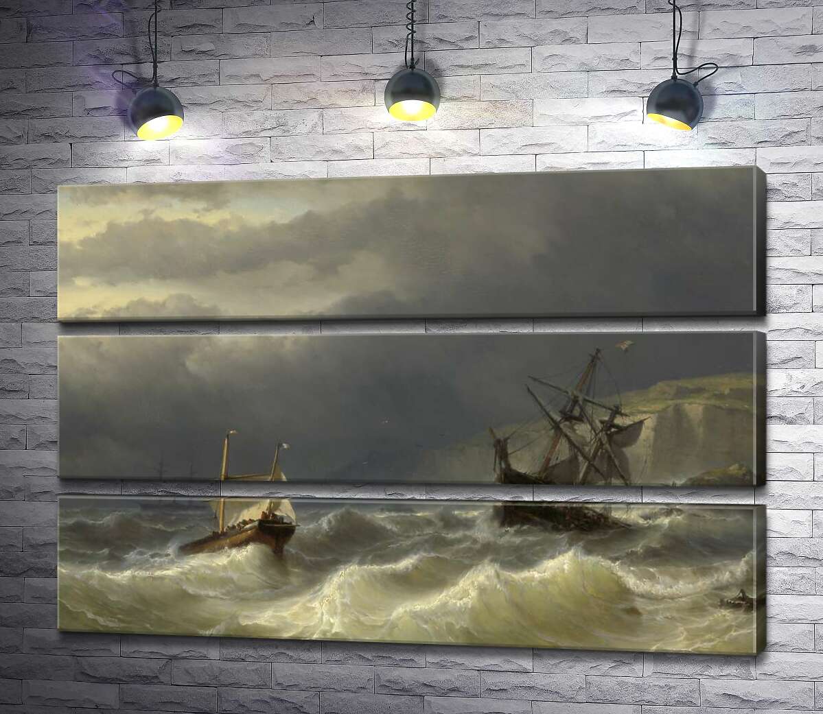 модульная картина Шторм в Дуврском проливе (Storm in the Strait of Dover) – Луи Мейер (Louis Meijer) (Модуль №15)