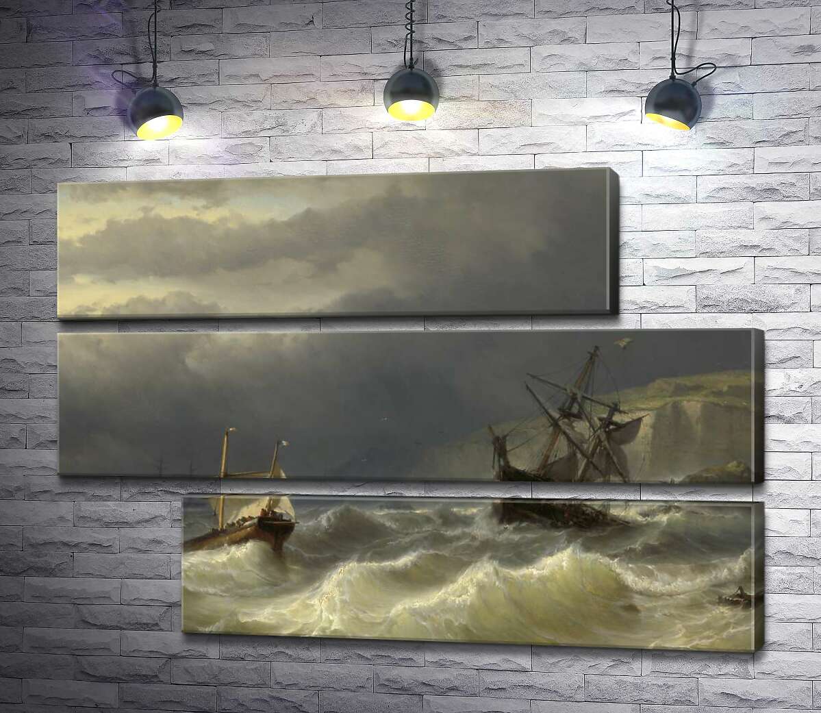 модульна картина Шторм у Дуврській протоці (Storm in the Strait of Dover) - Луї Мейер (Louis Meijer) (Модуль №16)