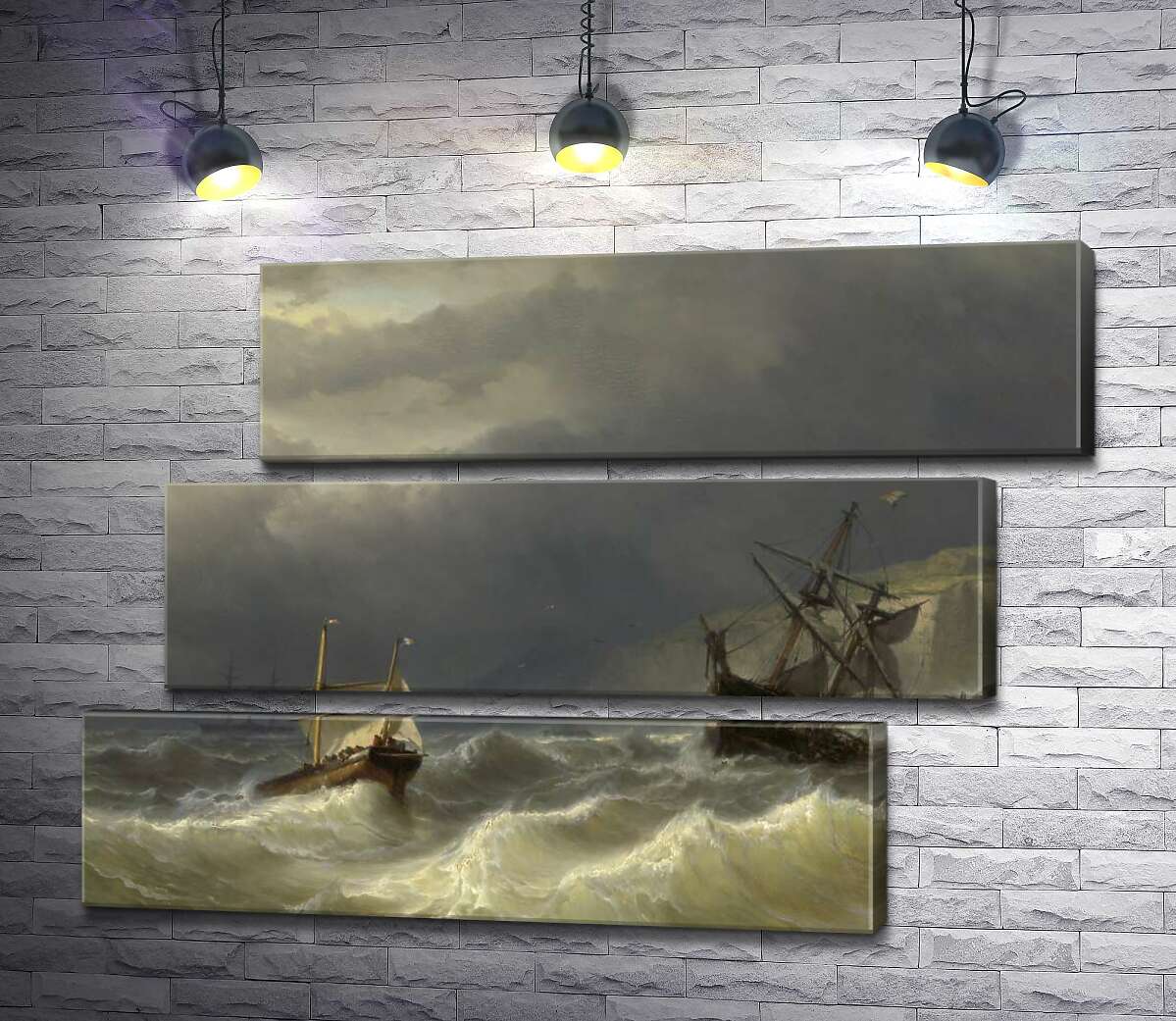 модульна картина Шторм у Дуврській протоці (Storm in the Strait of Dover) - Луї Мейер (Louis Meijer) (Модуль №17)