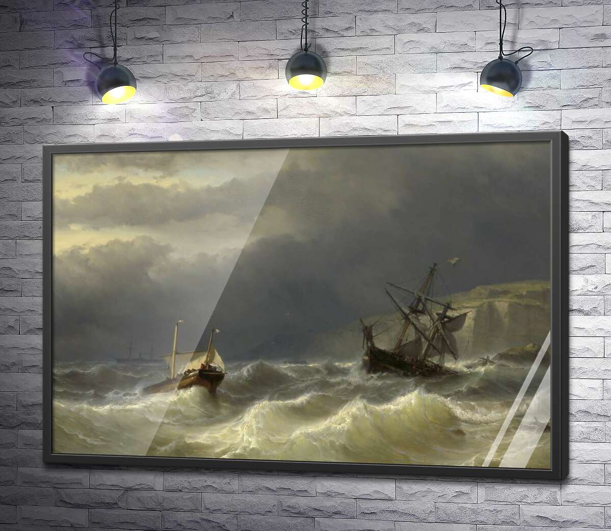 постер Шторм у Дуврській протоці (Storm in the Strait of Dover) - Луї Мейер (Louis Meijer)