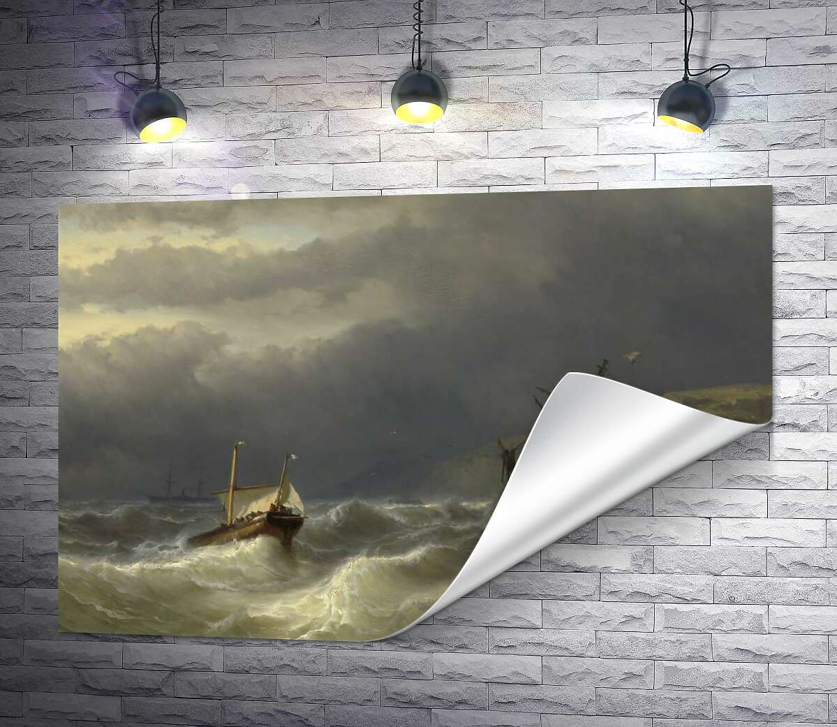 печать Шторм в Дуврском проливе (Storm in the Strait of Dover) – Луи Мейер (Louis Meijer)