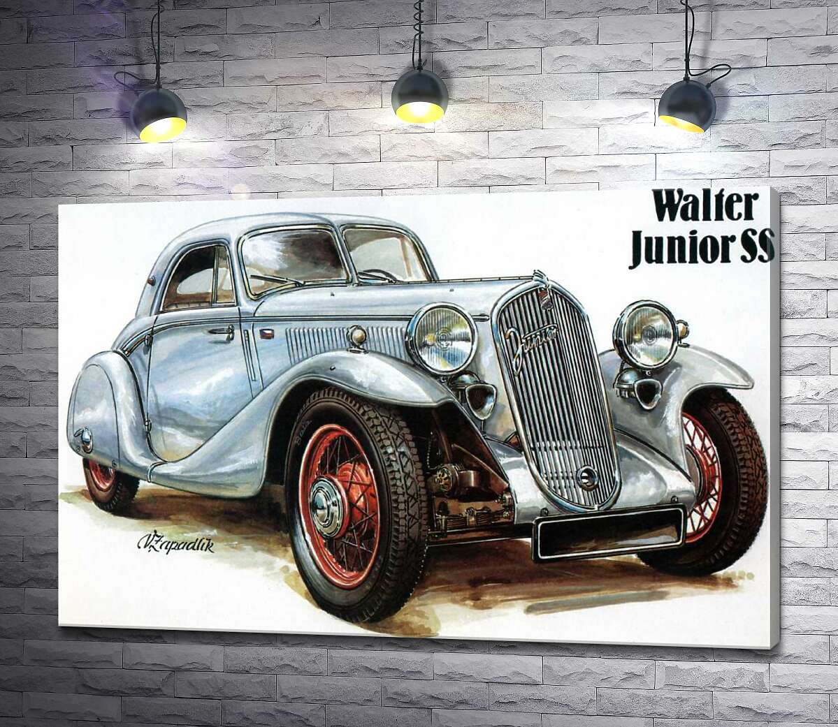 картина Звезда 30-х годов автомобиль Walter Junior SS