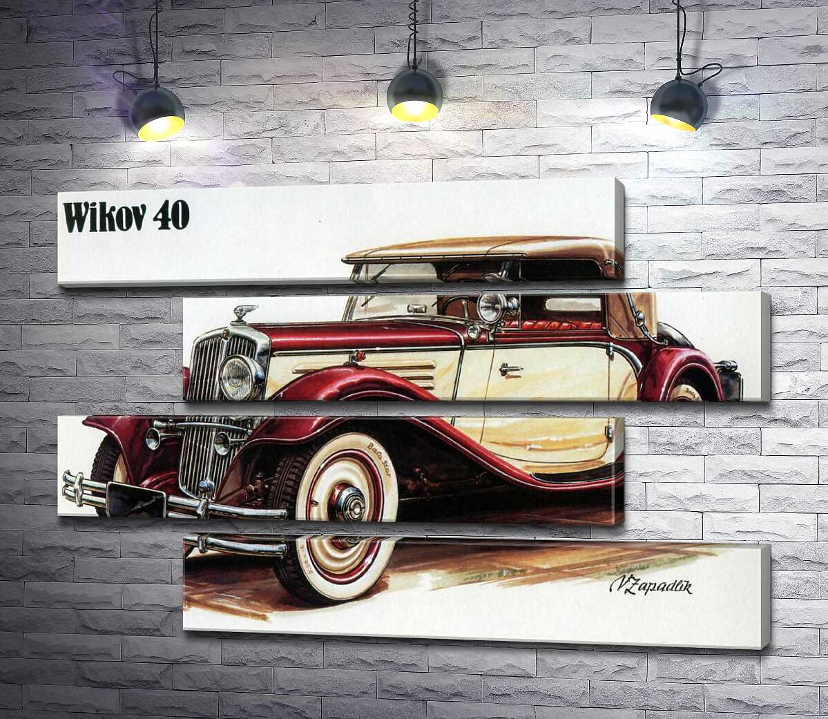 модульная картина Чешский ретро-автомобиль Wikov 40 (Модуль №23)