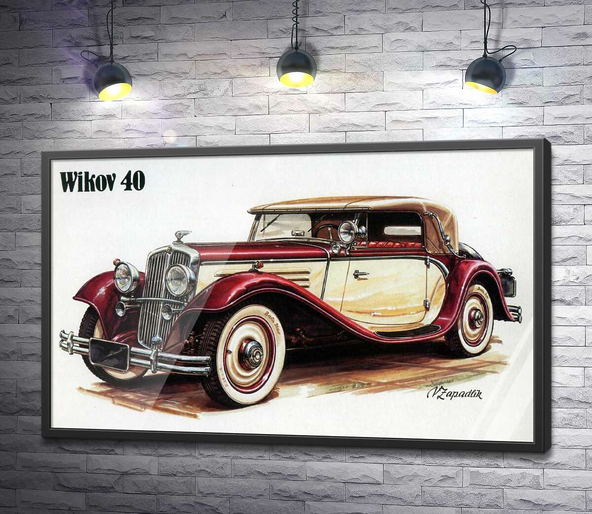 постер Чешский ретро-автомобиль Wikov 40