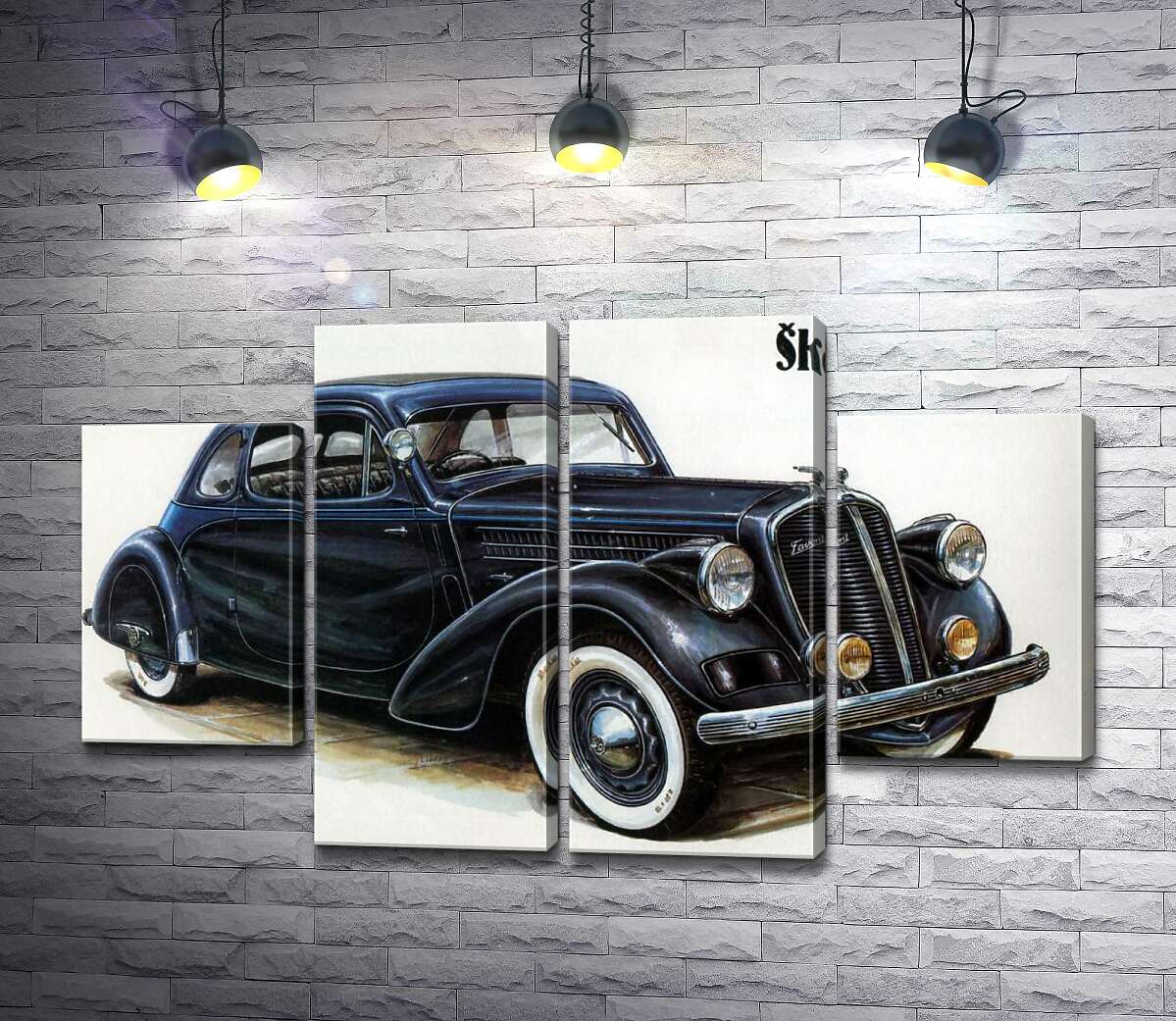 модульна картина Компактний автомобіль Skoda Favorit (Модуль №20)