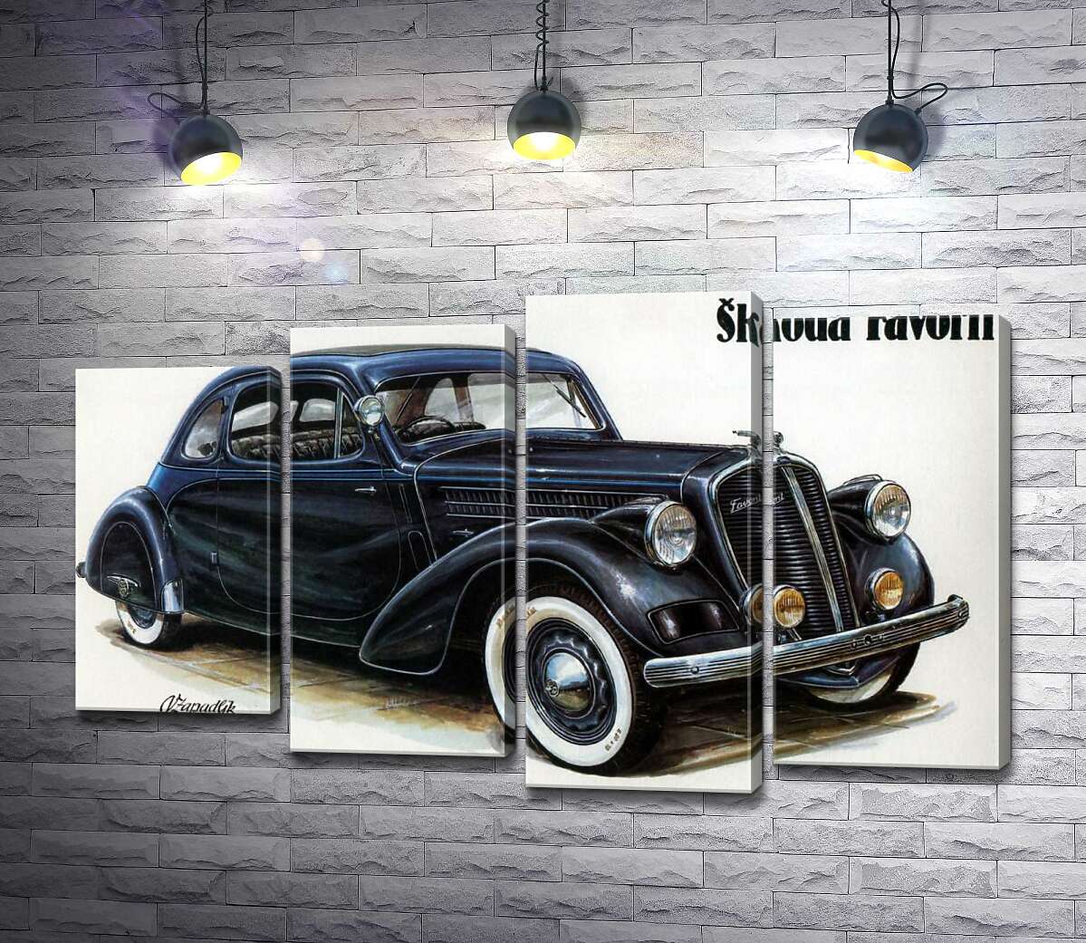 модульна картина Компактний автомобіль Skoda Favorit (Модуль №3)