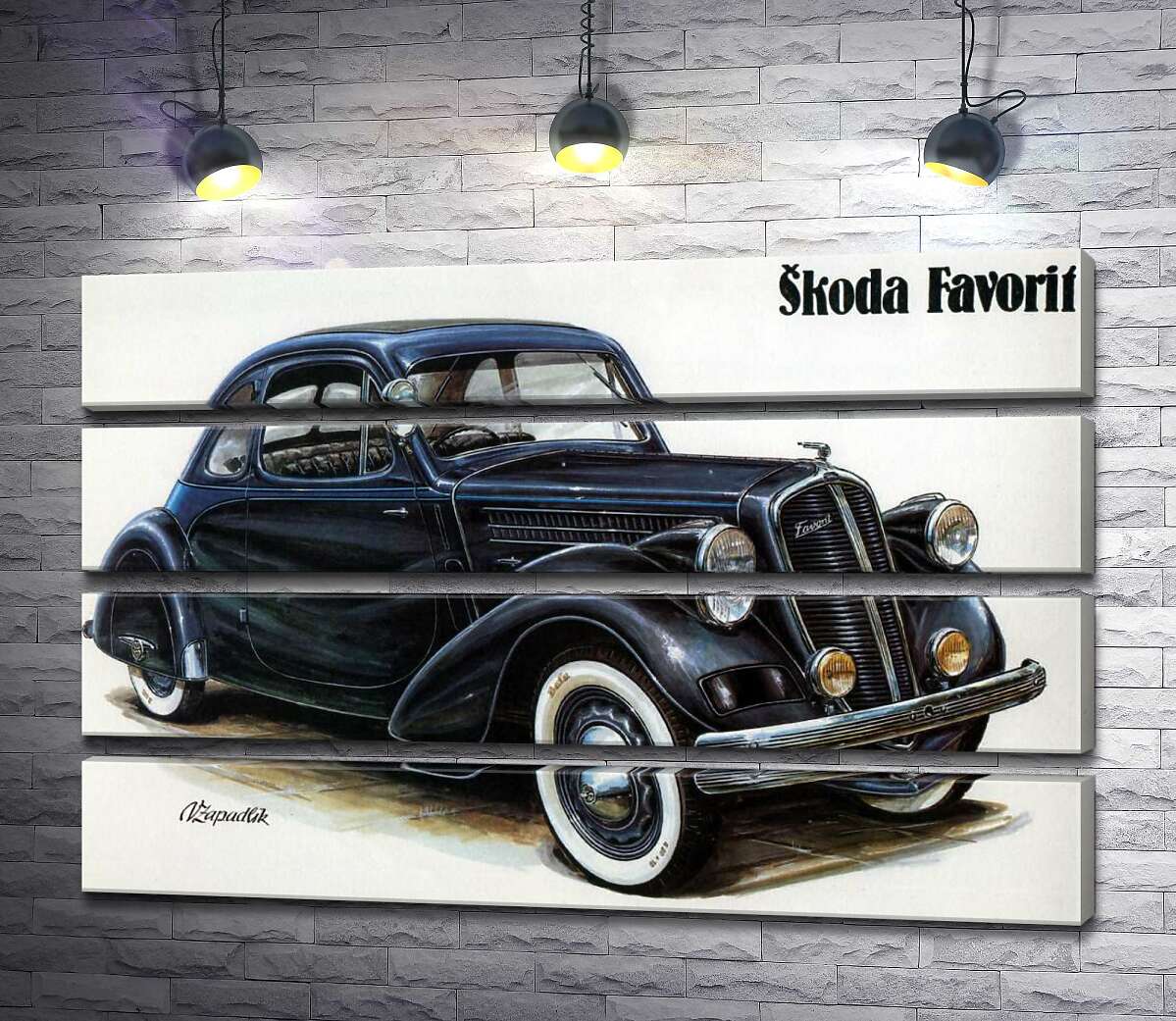 модульная картина Компактный автомобиль Skoda Favorit (Модуль №22)