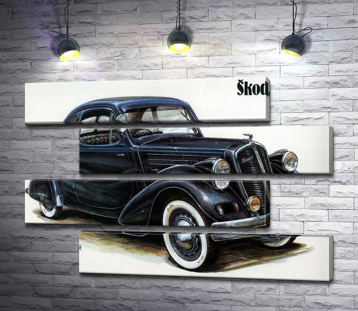 модульная картина Компактный автомобиль Skoda Favorit (Модуль №23)