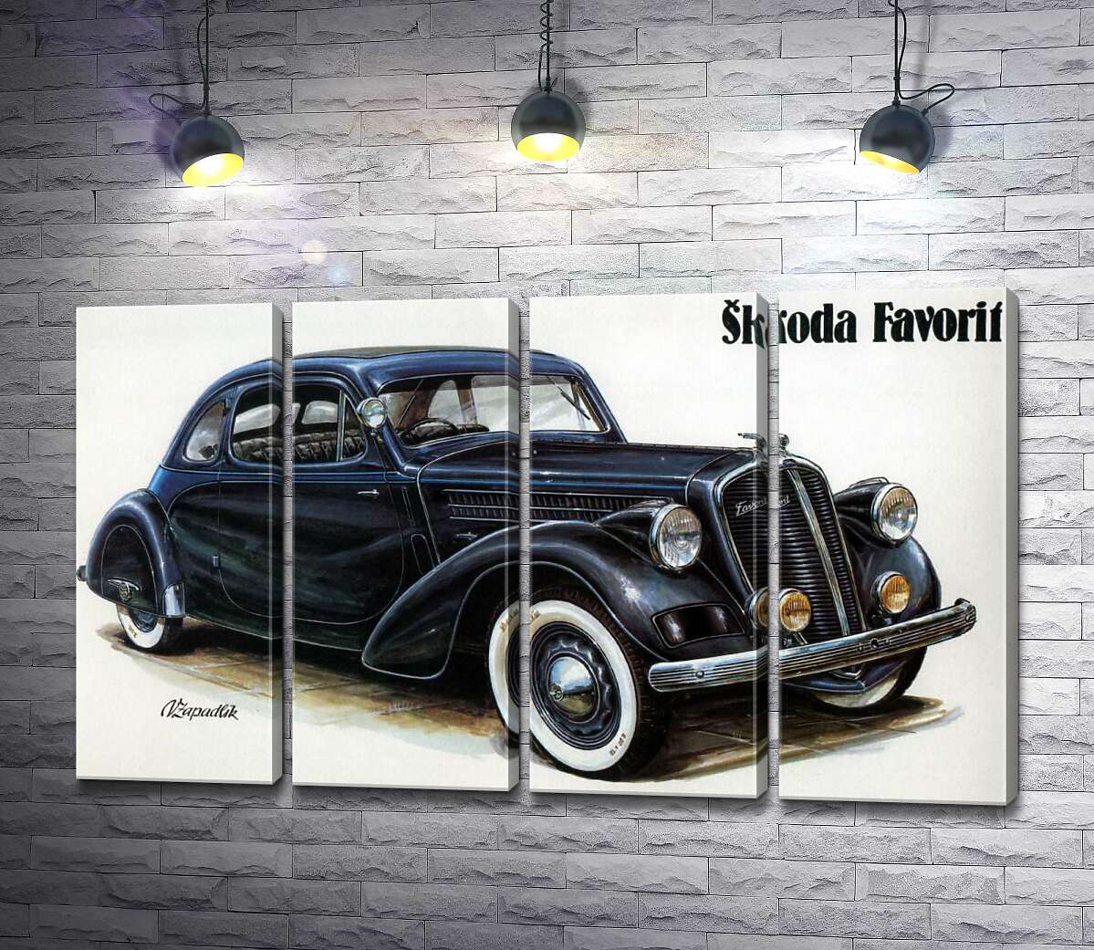 модульна картина Компактний автомобіль Skoda Favorit (Модуль №24)