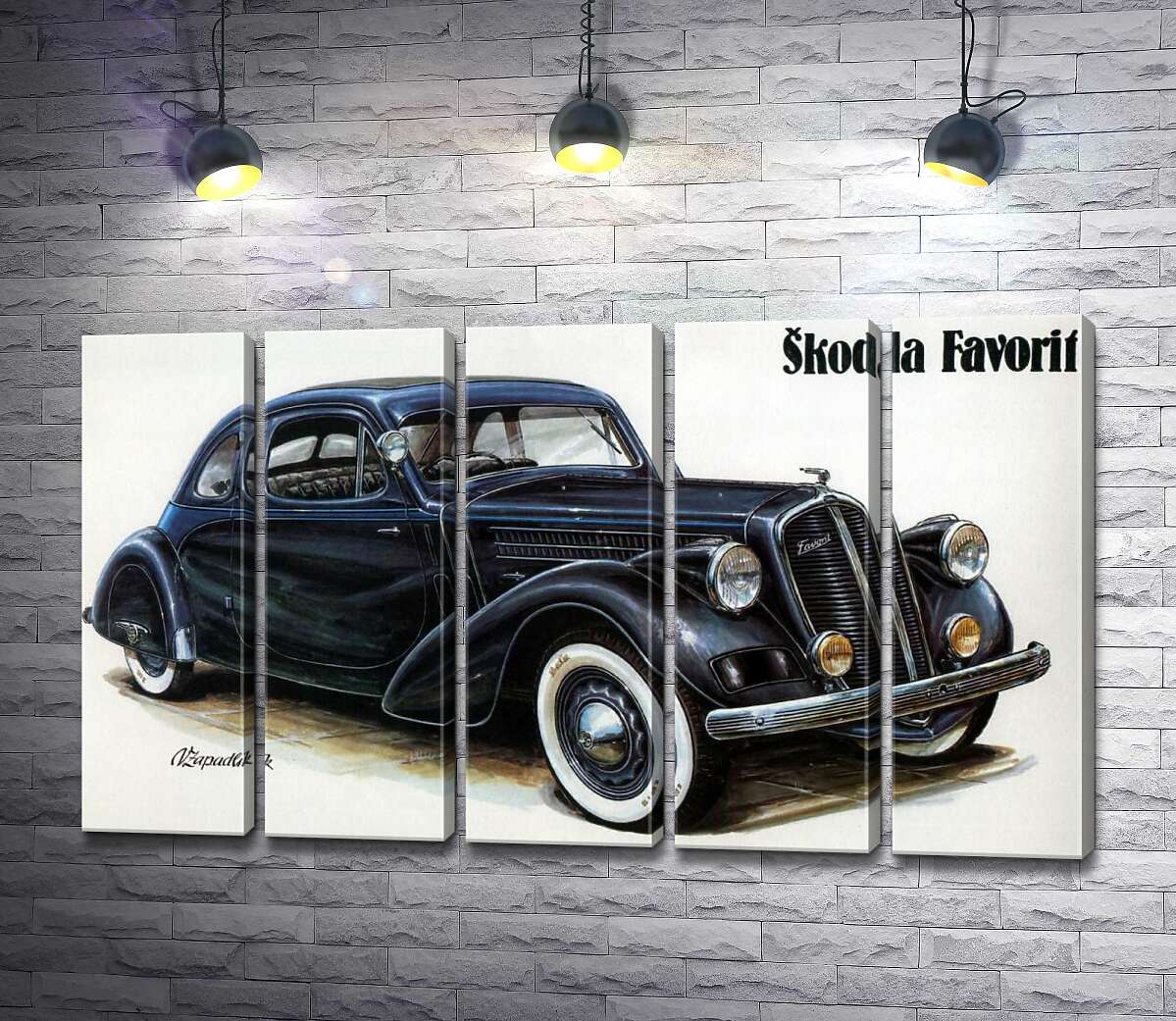 модульна картина Компактний автомобіль Skoda Favorit (Модуль №26)