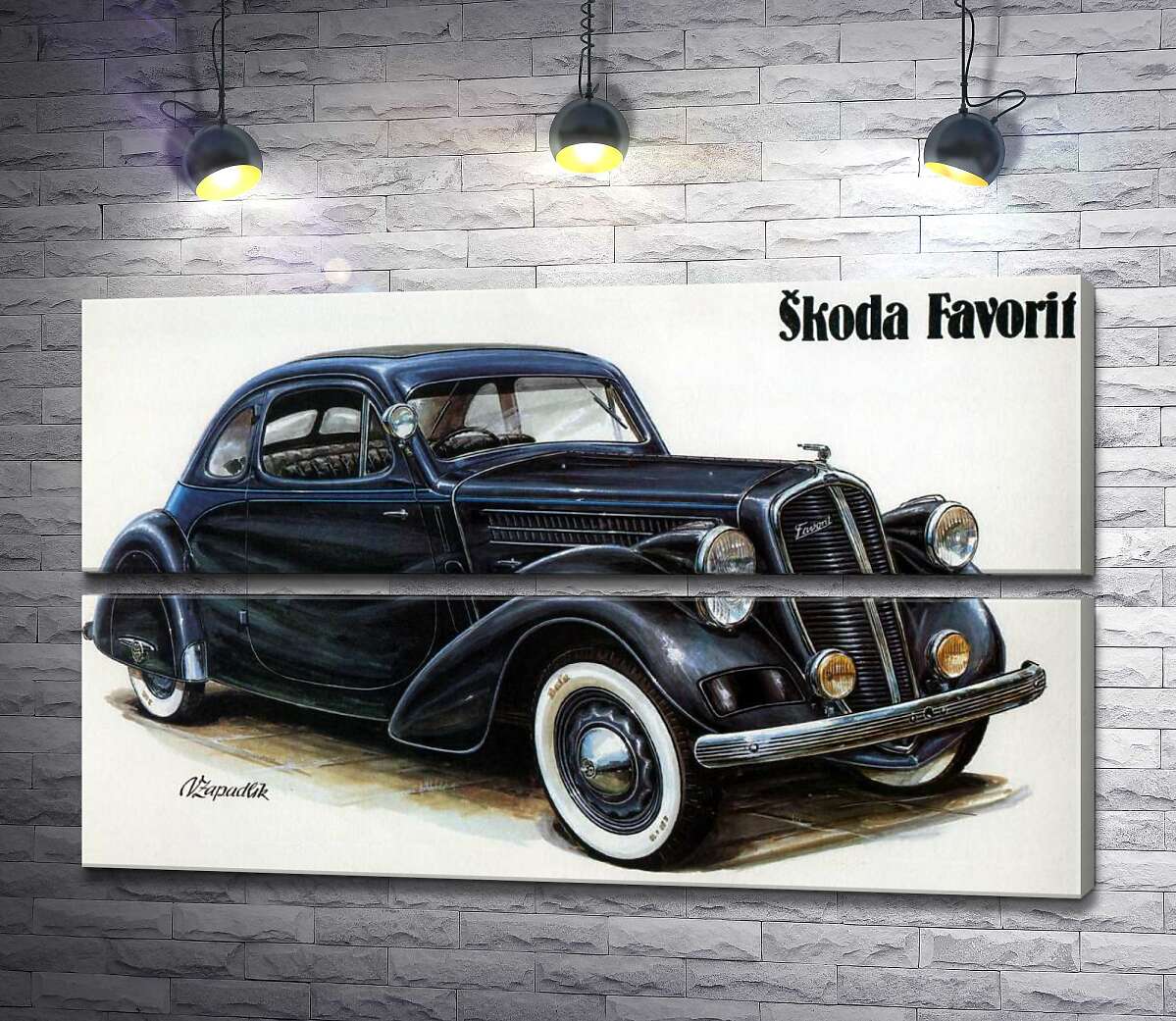 модульна картина Компактний автомобіль Skoda Favorit (Модуль №7)