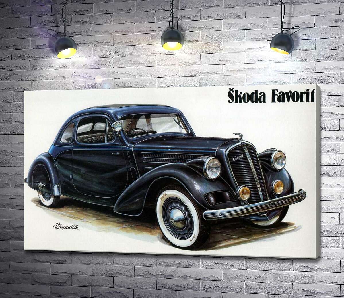 картина Компактный автомобиль Skoda Favorit