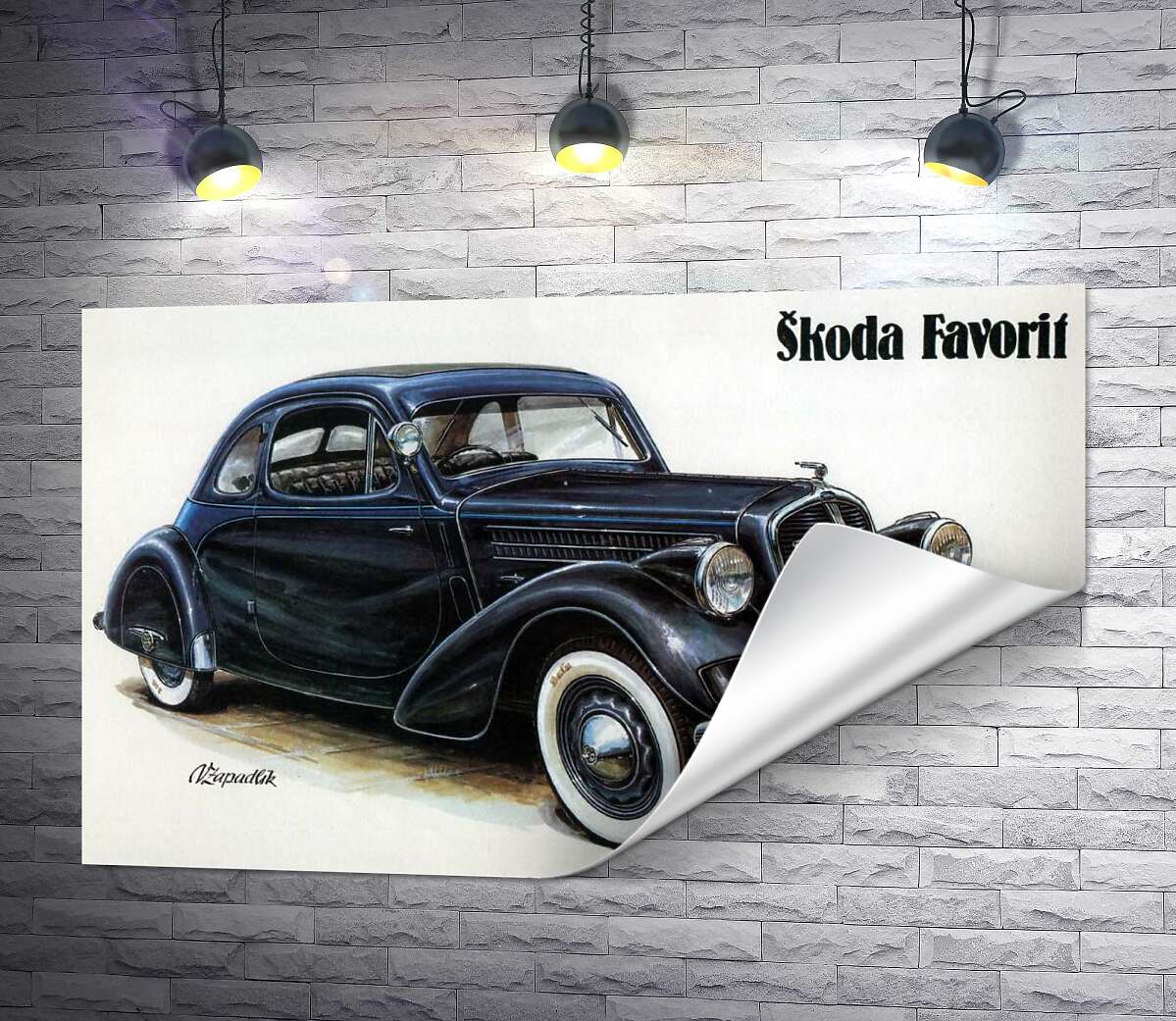 печать Компактный автомобиль Skoda Favorit