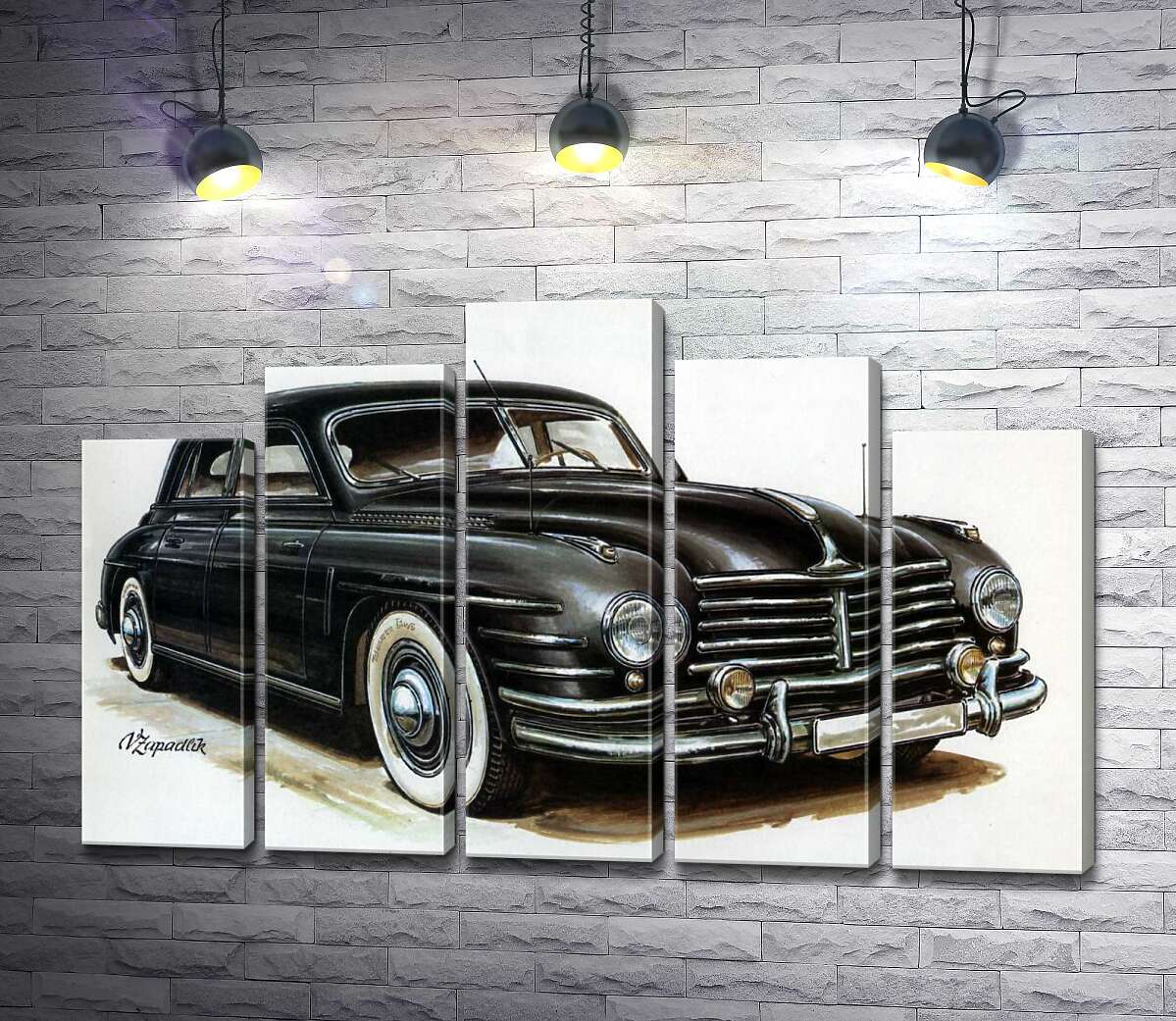 модульна картина Чорний автомобіль Skoda Special (Модуль №29)