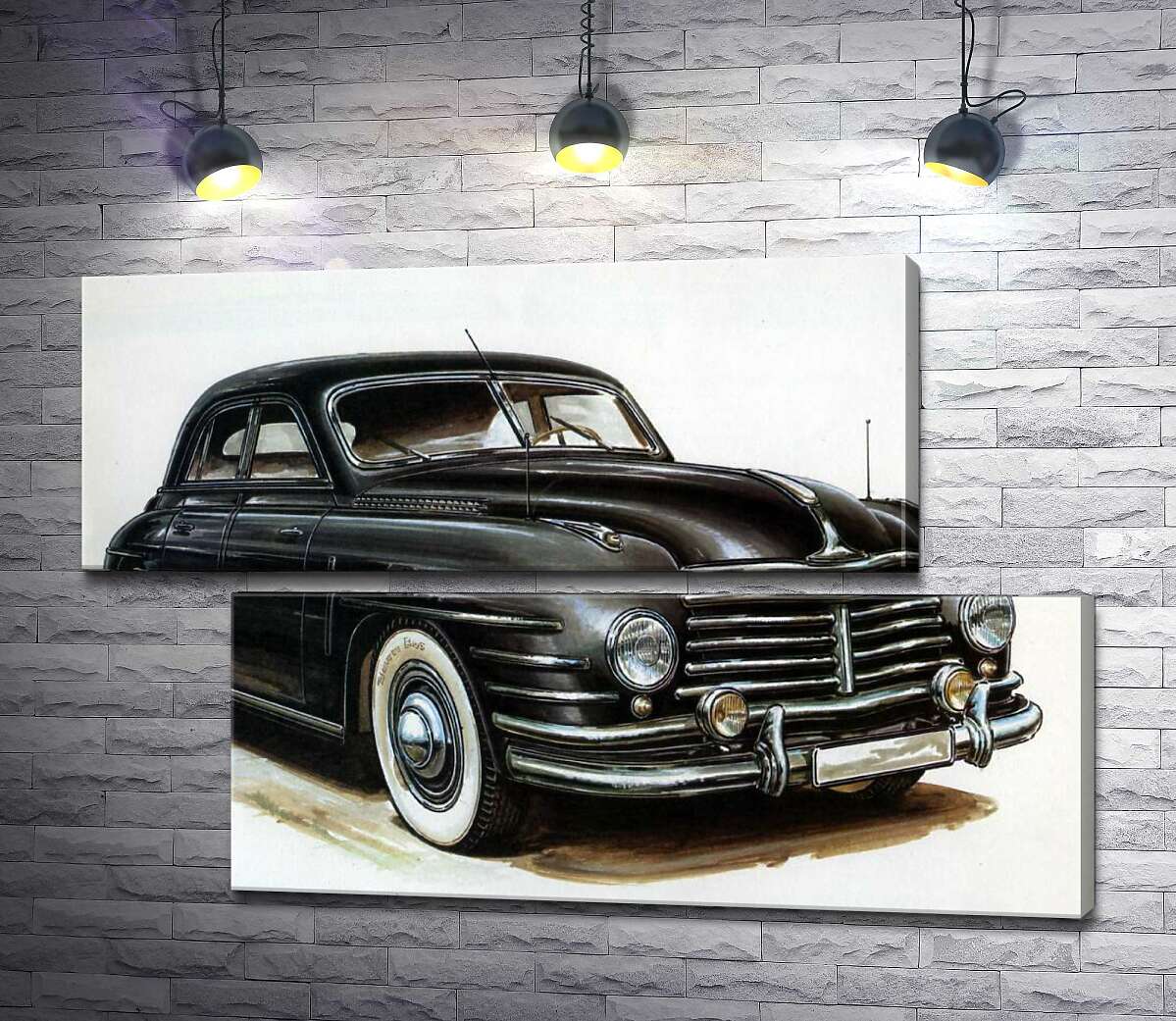 модульна картина Чорний автомобіль Skoda Special (Модуль №8)