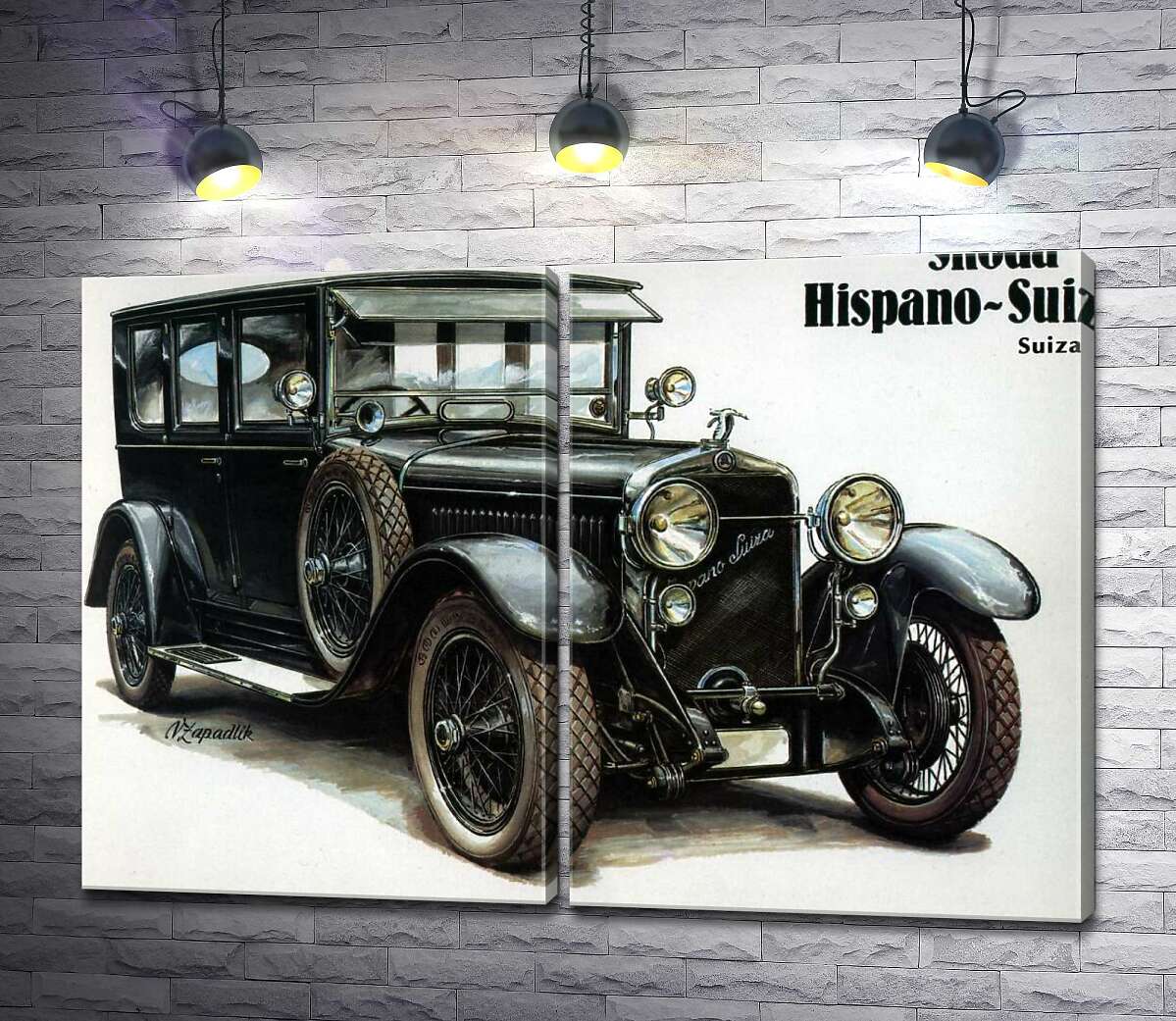 модульная картина Первый автомобиль компании Skoda Hispano-Suiza
