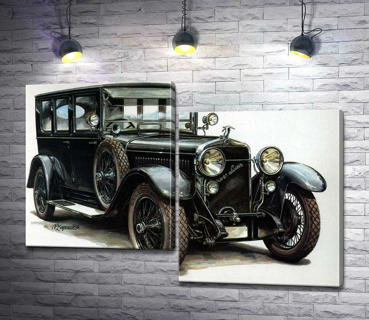 модульна картина Перший автомобіль компанії Skoda Hispano-Suiza (Модуль №9)