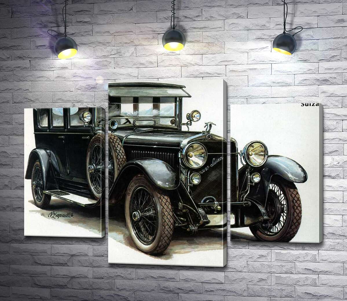 модульна картина Перший автомобіль компанії Skoda Hispano-Suiza (Модуль №10)