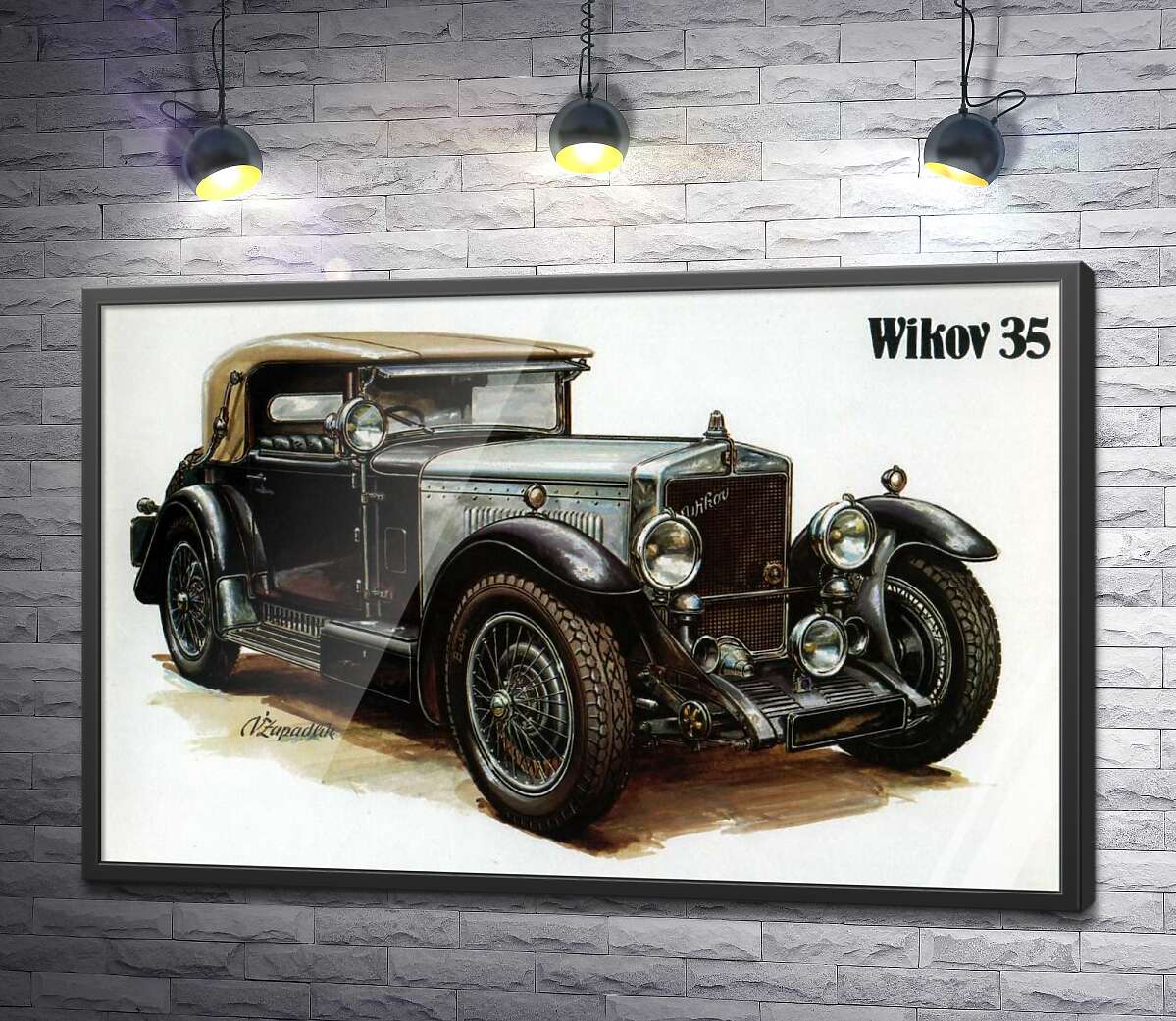 постер Ретро-автомобиль Wikov 35