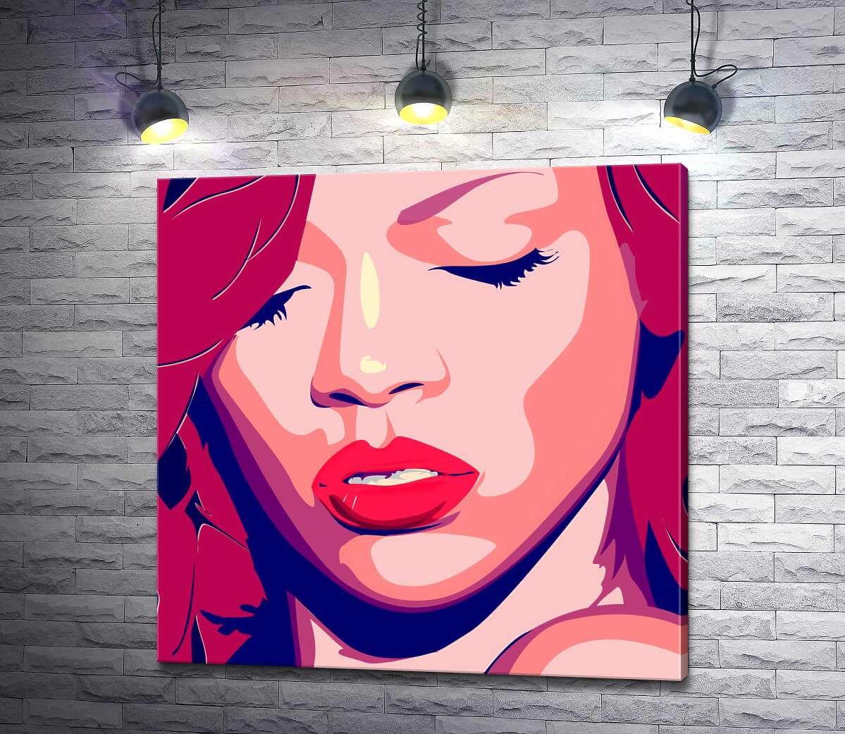 картина Яркий портрет певицы Рианны (Rihanna)