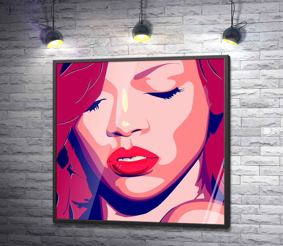 постер Яркий портрет певицы Рианны (Rihanna)