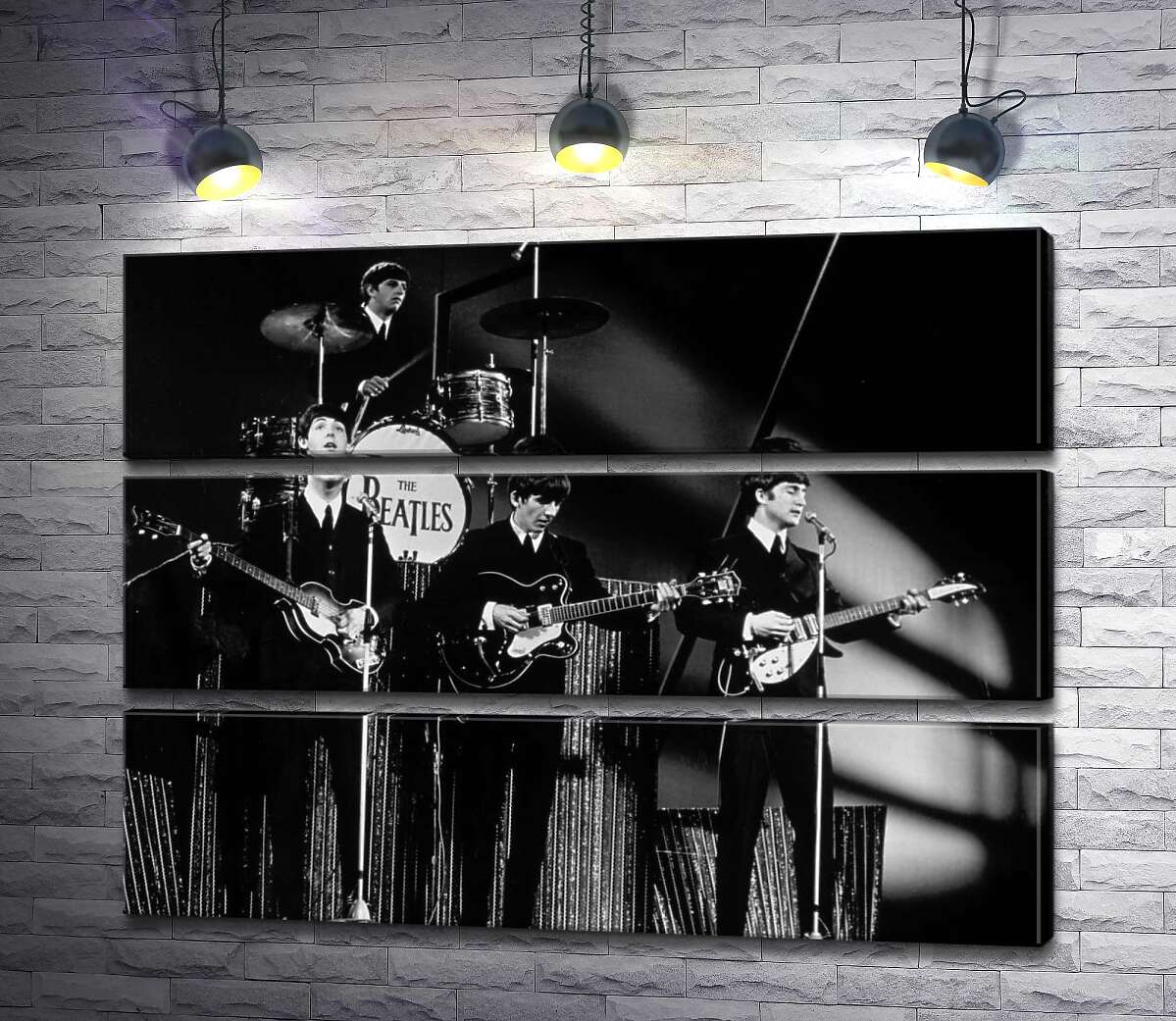 модульна картина Молода група The Beatles на своєму концерті (Модуль №15)