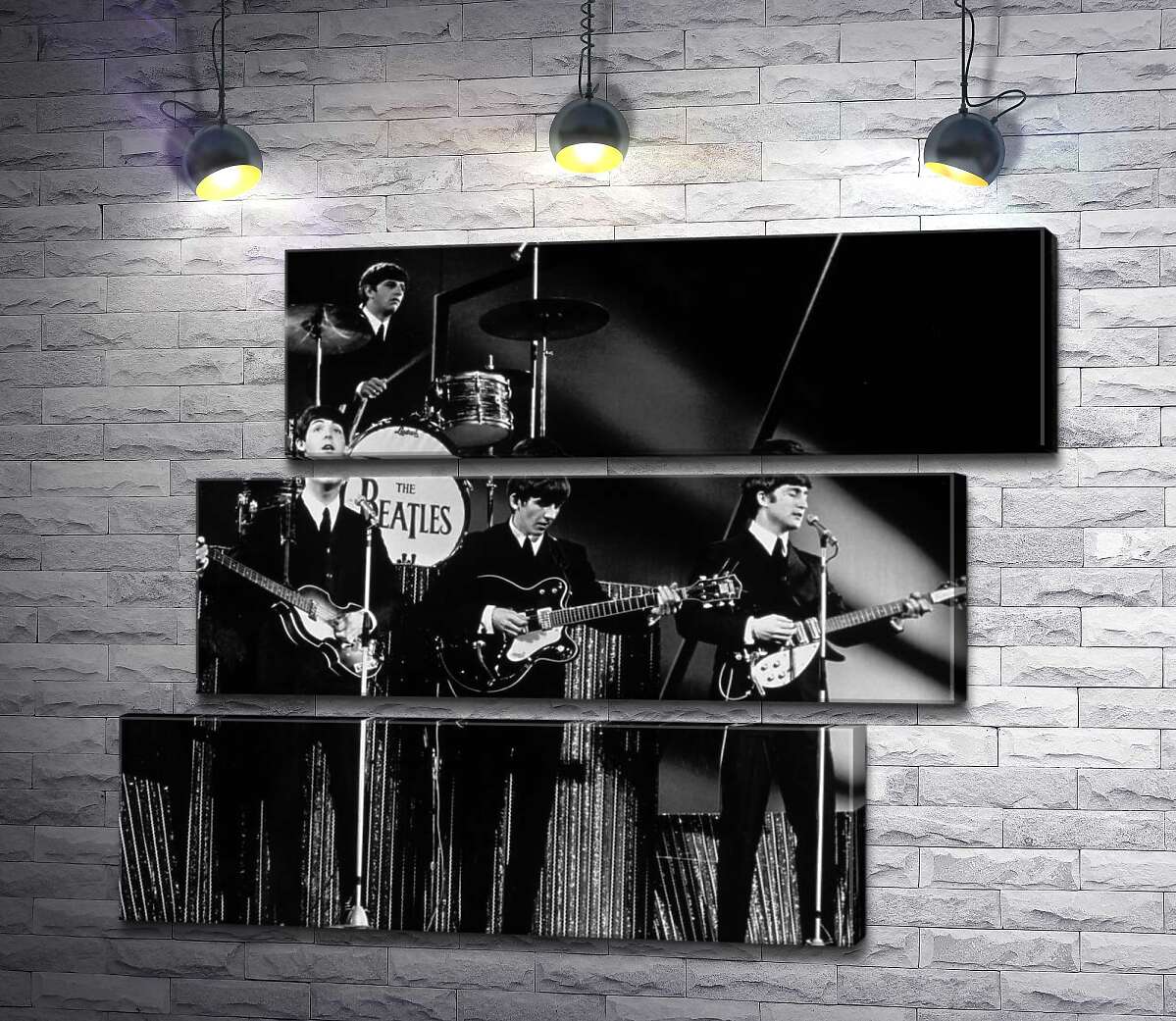 модульна картина Молода група The Beatles на своєму концерті (Модуль №17)