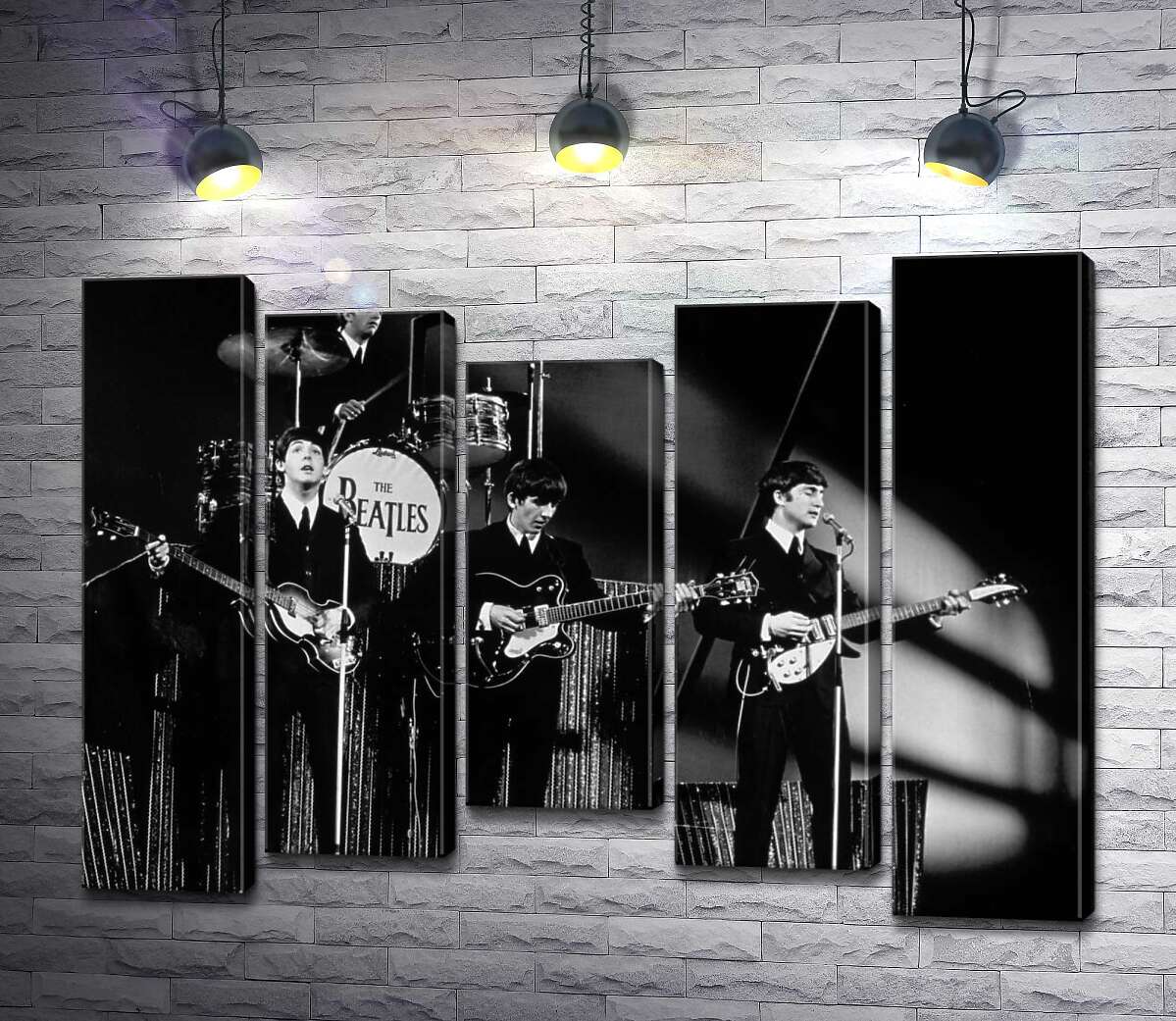модульна картина Молода група The Beatles на своєму концерті (Модуль №27)