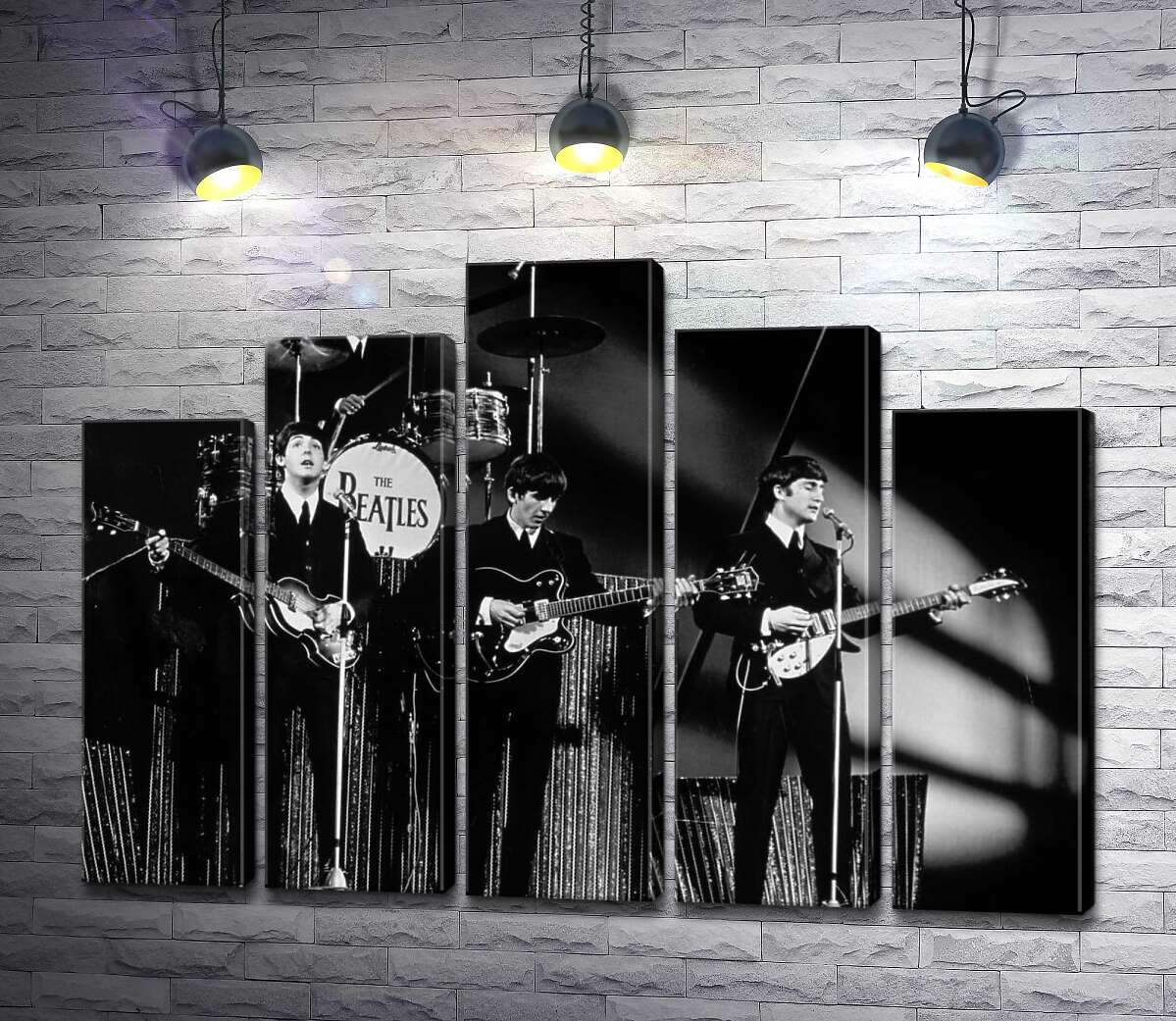 модульна картина Молода група The Beatles на своєму концерті (Модуль №29)