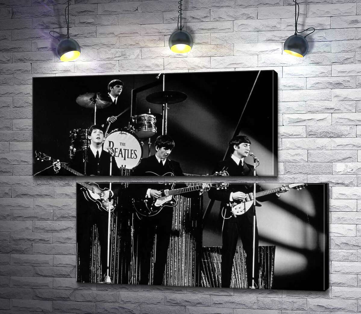 модульна картина Молода група The Beatles на своєму концерті (Модуль №8)