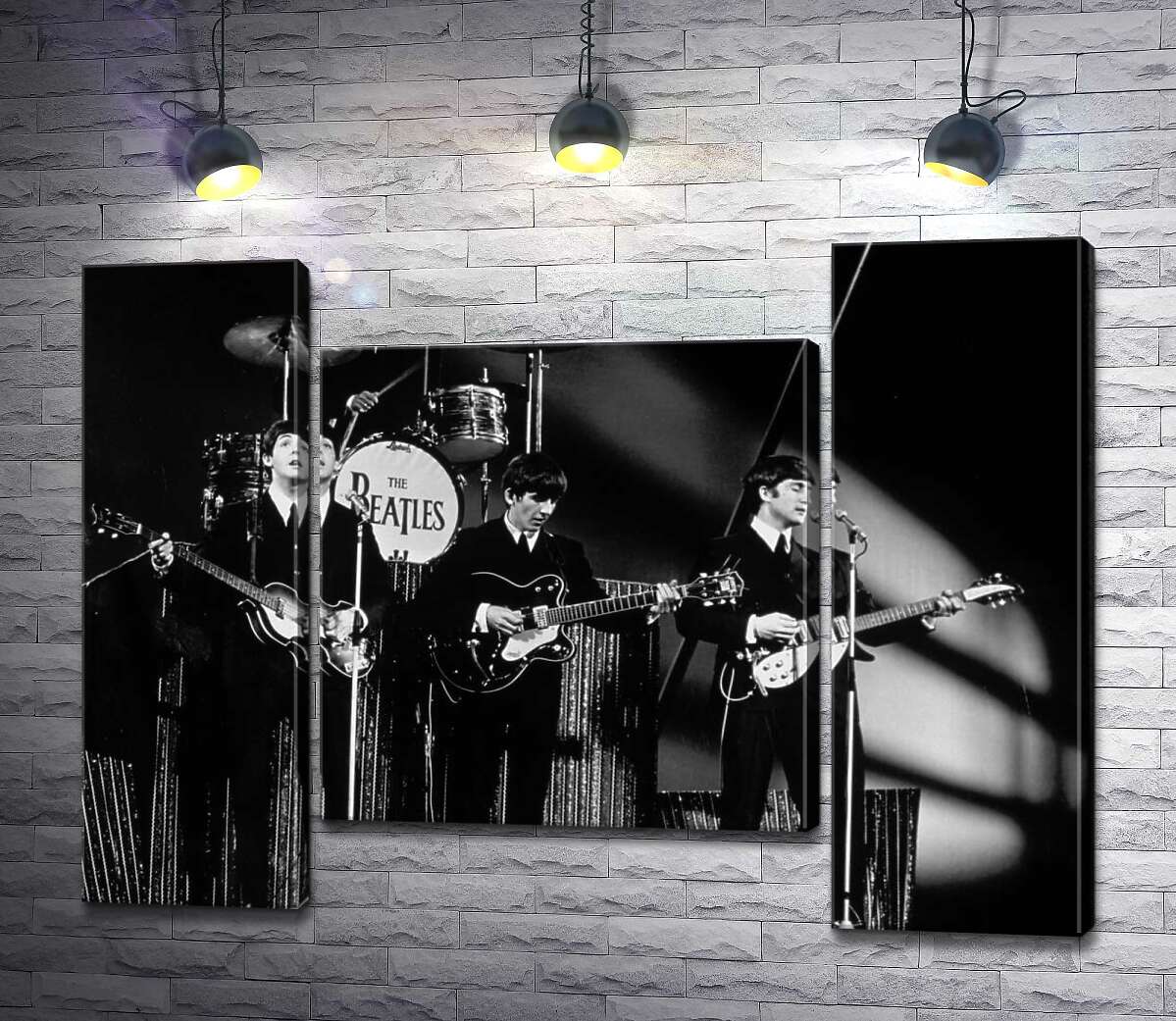 модульна картина Молода група The Beatles на своєму концерті (Модуль №11)
